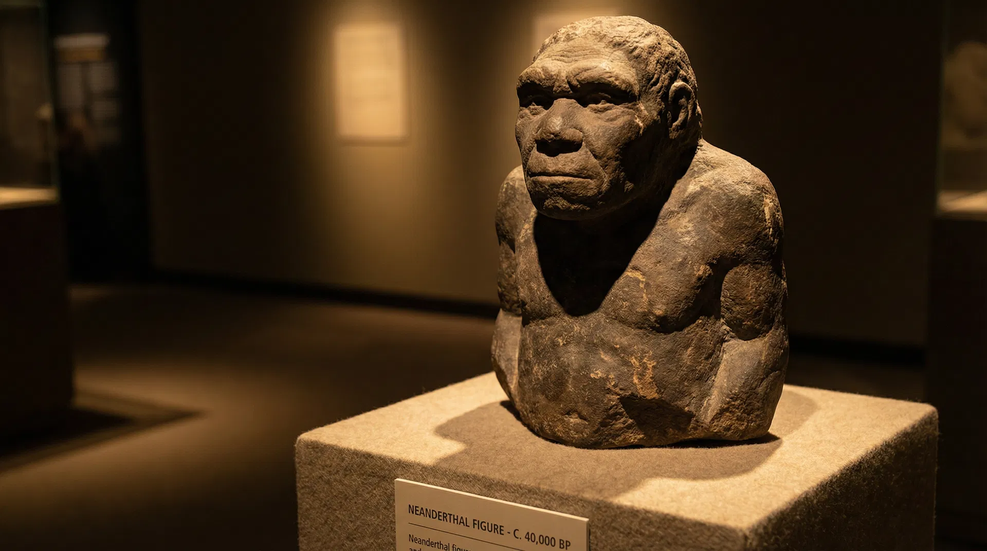 Escultura Neandertal do Paleolítico