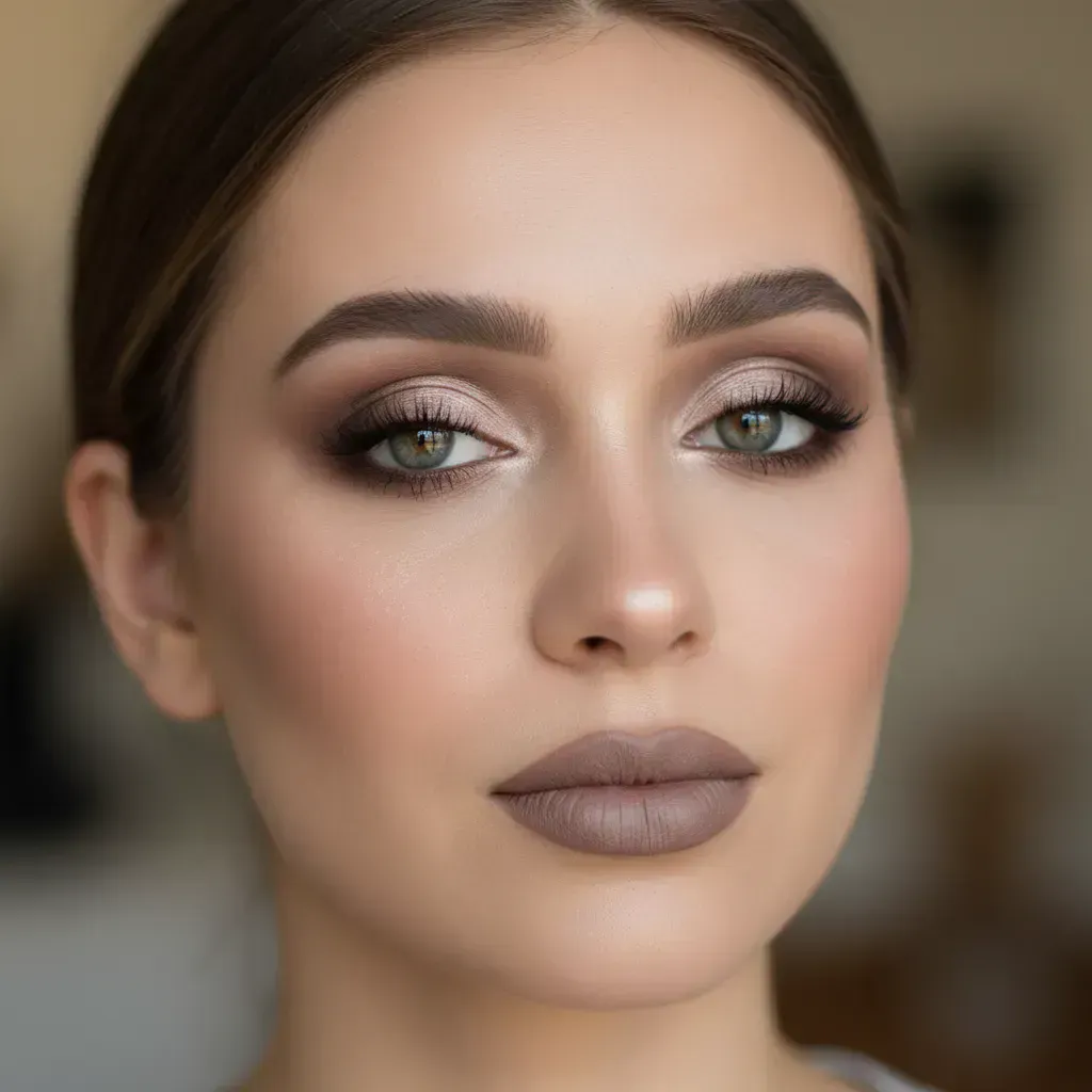 【メイク】グレージュを使ったアイメイク・リップメイクのイメージ画像