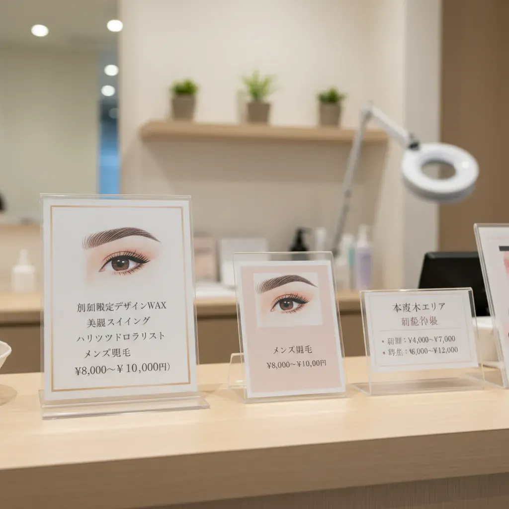 本厚木の眉毛サロンの料金相場のイメージ画像