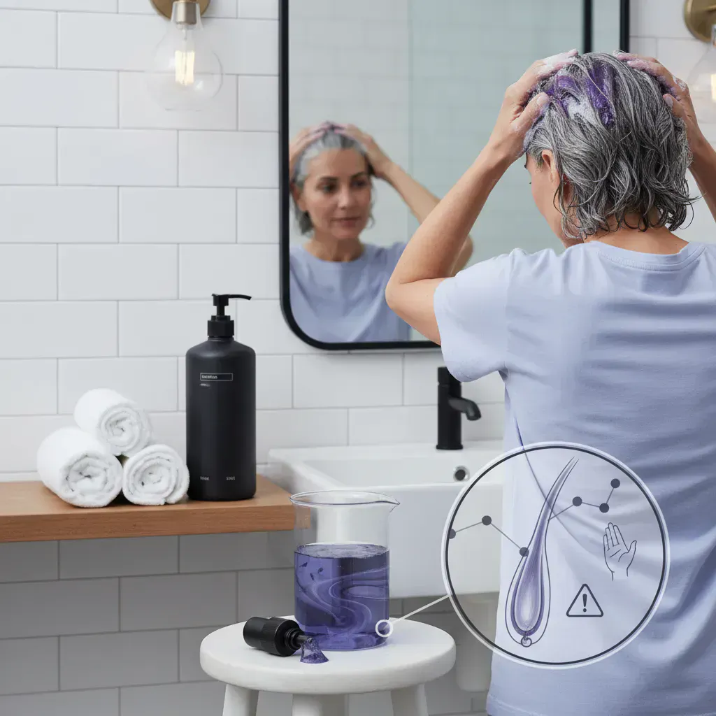 白髪染めシャンプーの効果的な使い方・注意点のイメージ画像