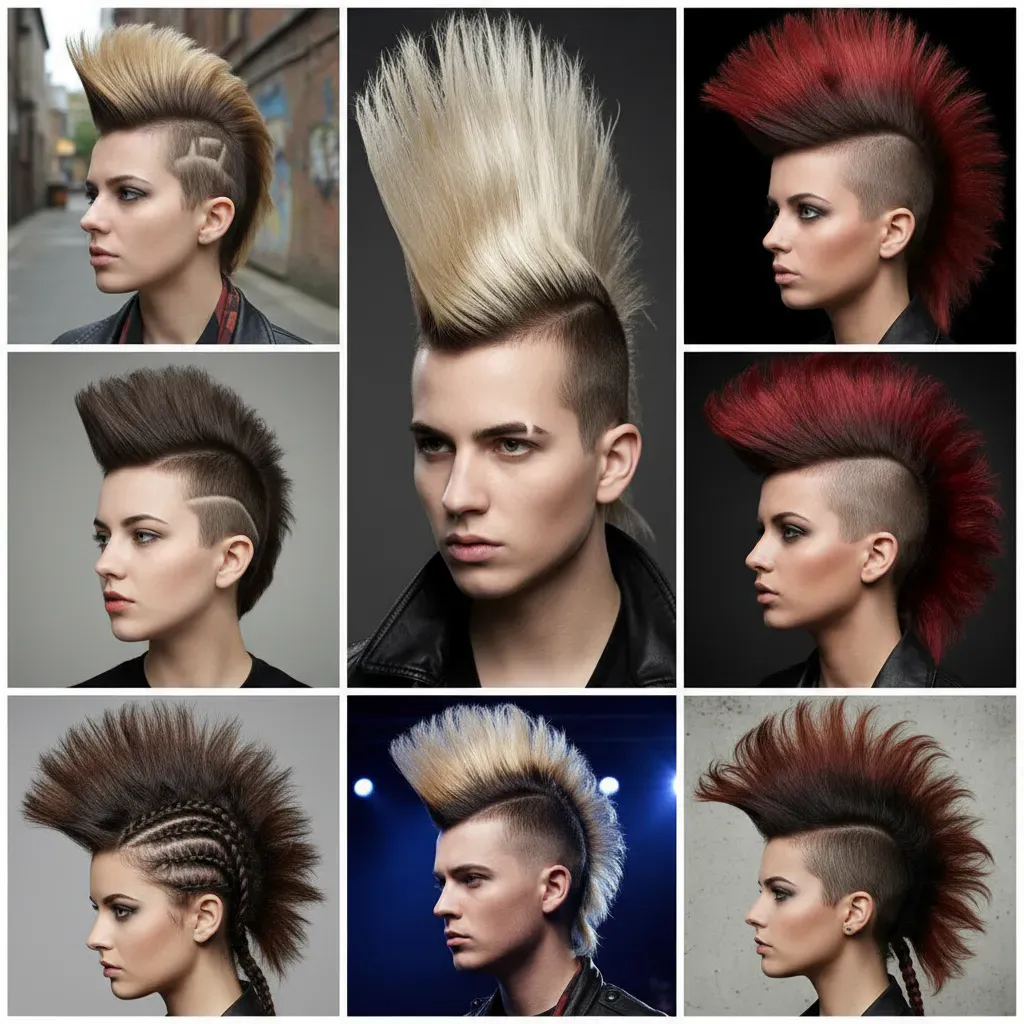 2. モヒカンの種類とスタイルのイメージ画像