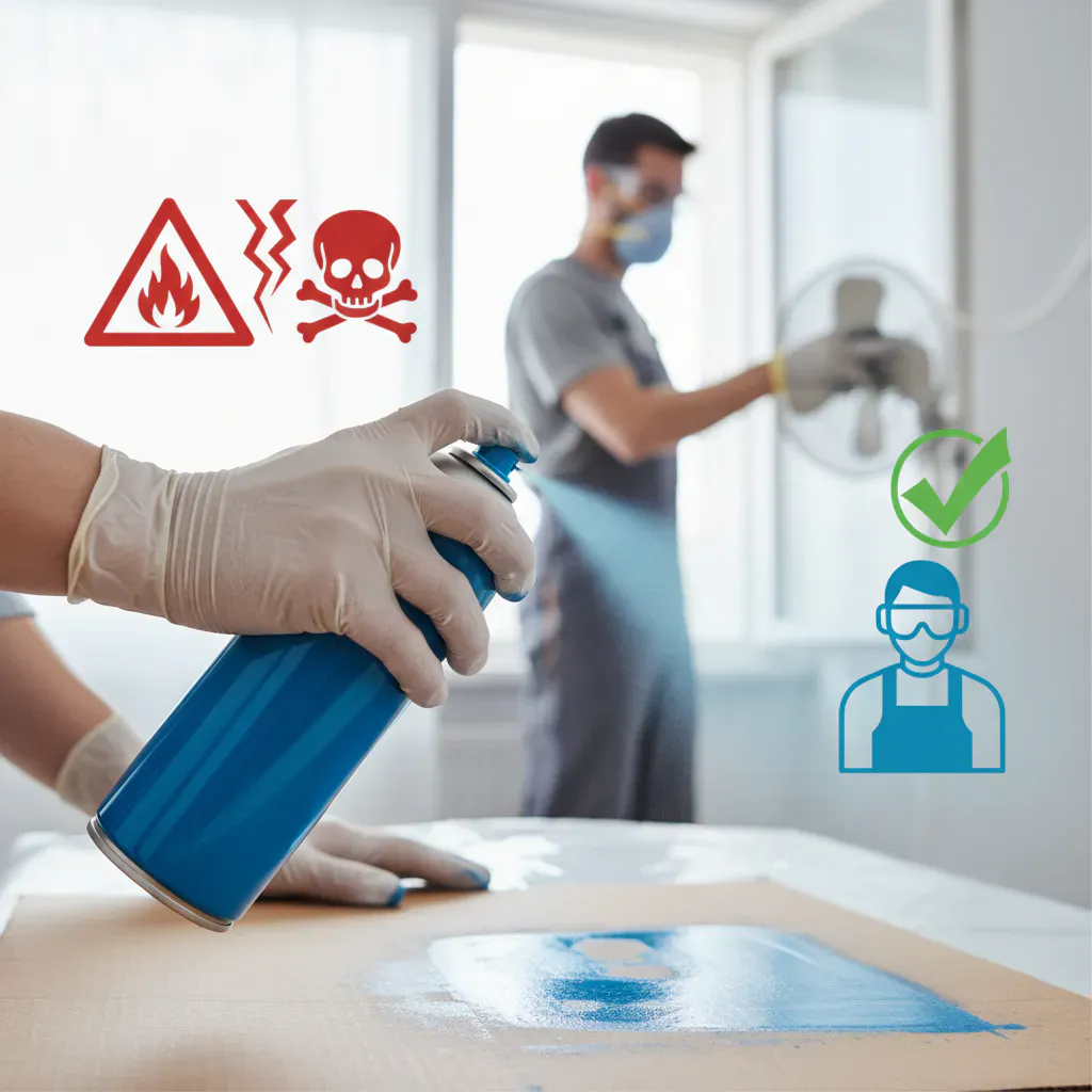 カラースプレー使用時の注意点と安全な利用法のイメージ画像