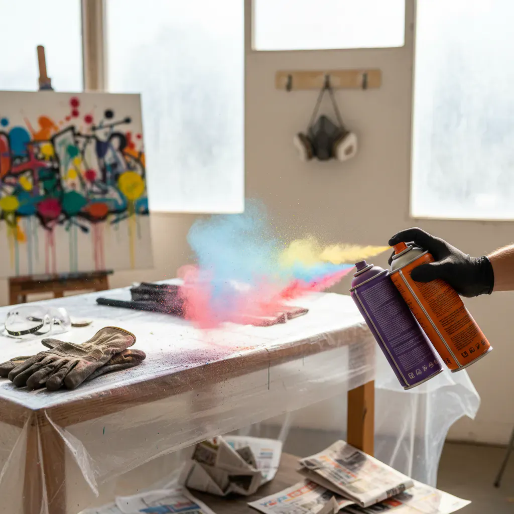 カラースプレー使用時の注意点：安全に、美しく楽しむためにのイメージ画像