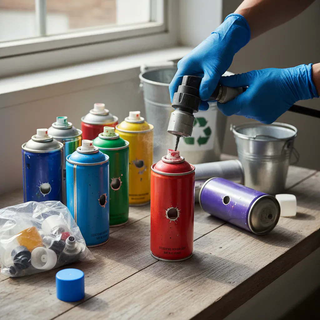 カラースプレー缶の正しい処分方法：環境に配慮した処理をのイメージ画像