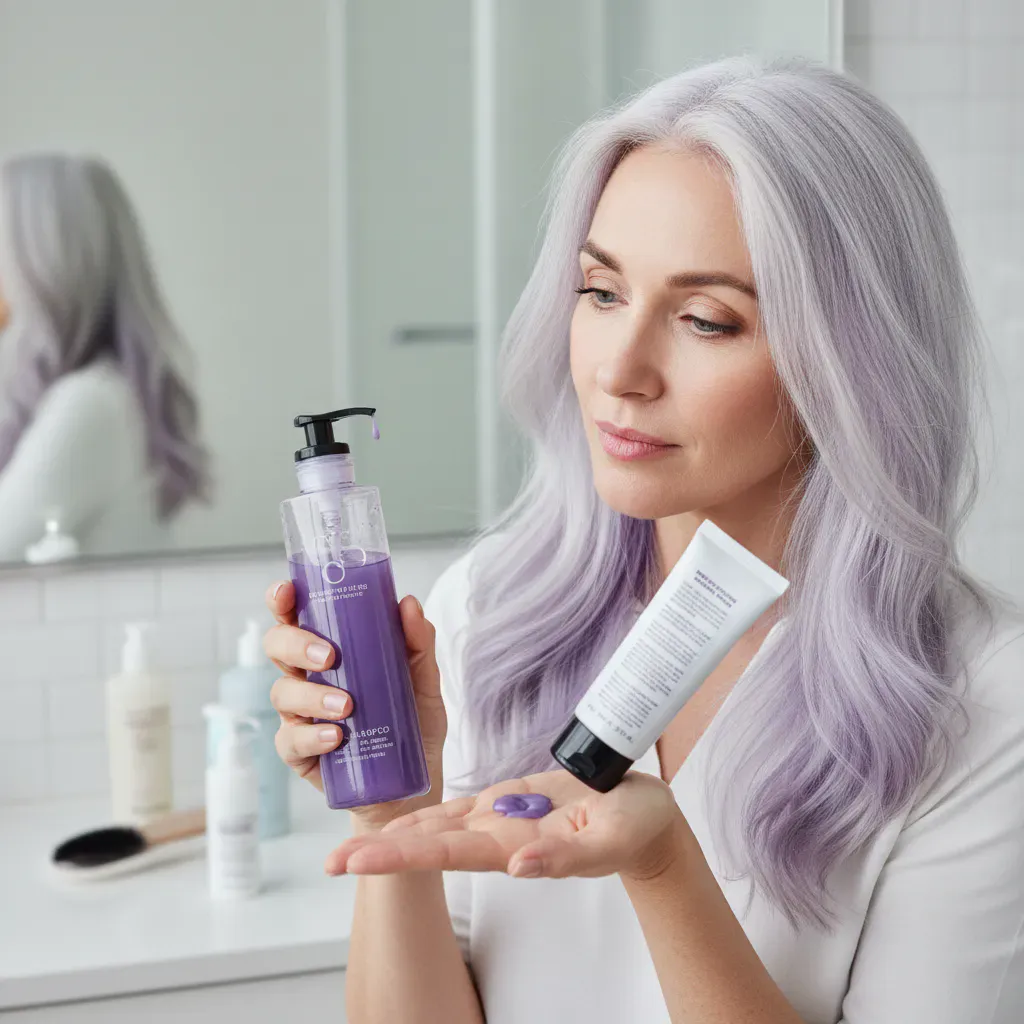 4. 白髪染めと紫シャンプーは併用できる?効果的な使い方と注意点のイメージ画像