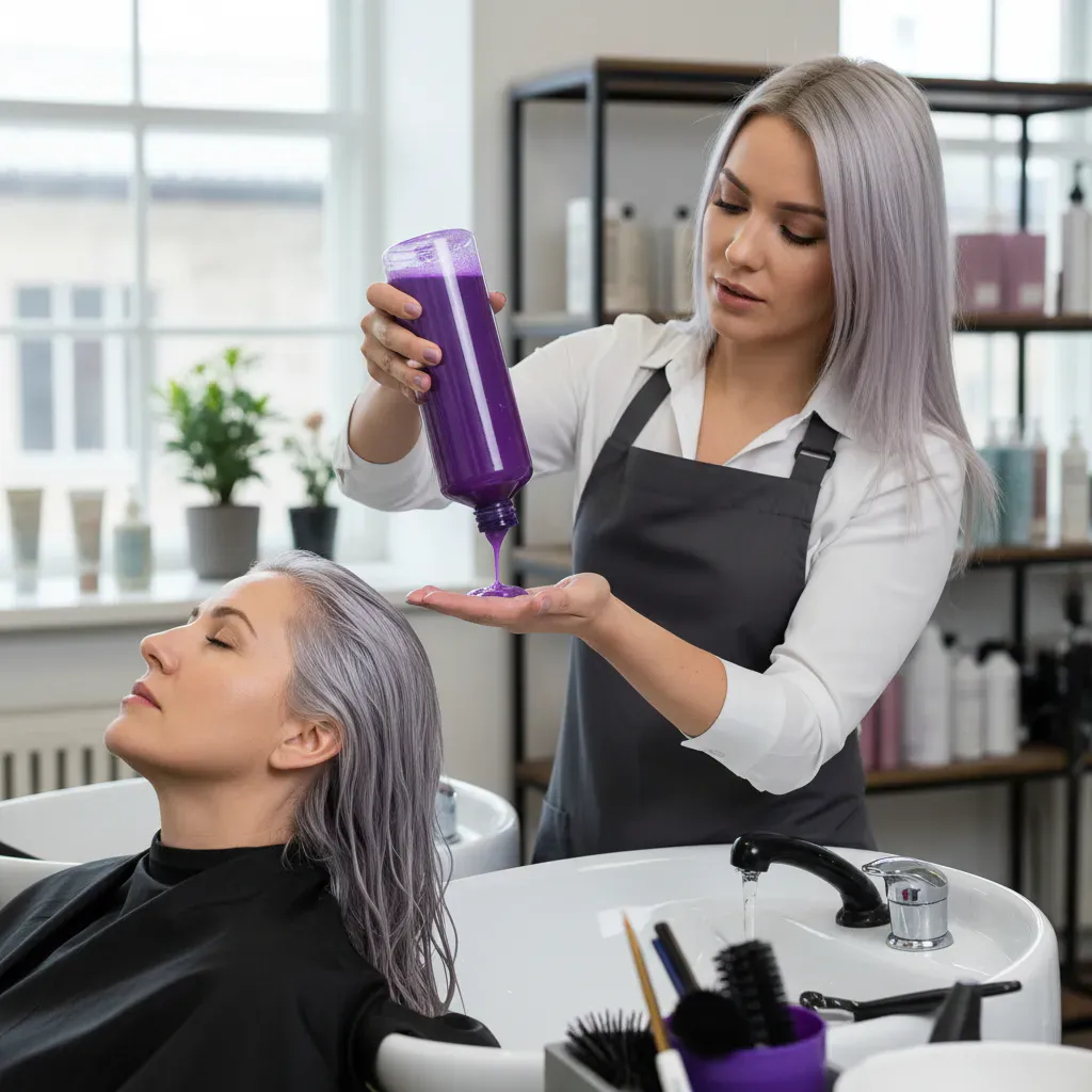 5. 美容師が教える!白髪を活かす紫シャンプーのプロ活用術のイメージ画像