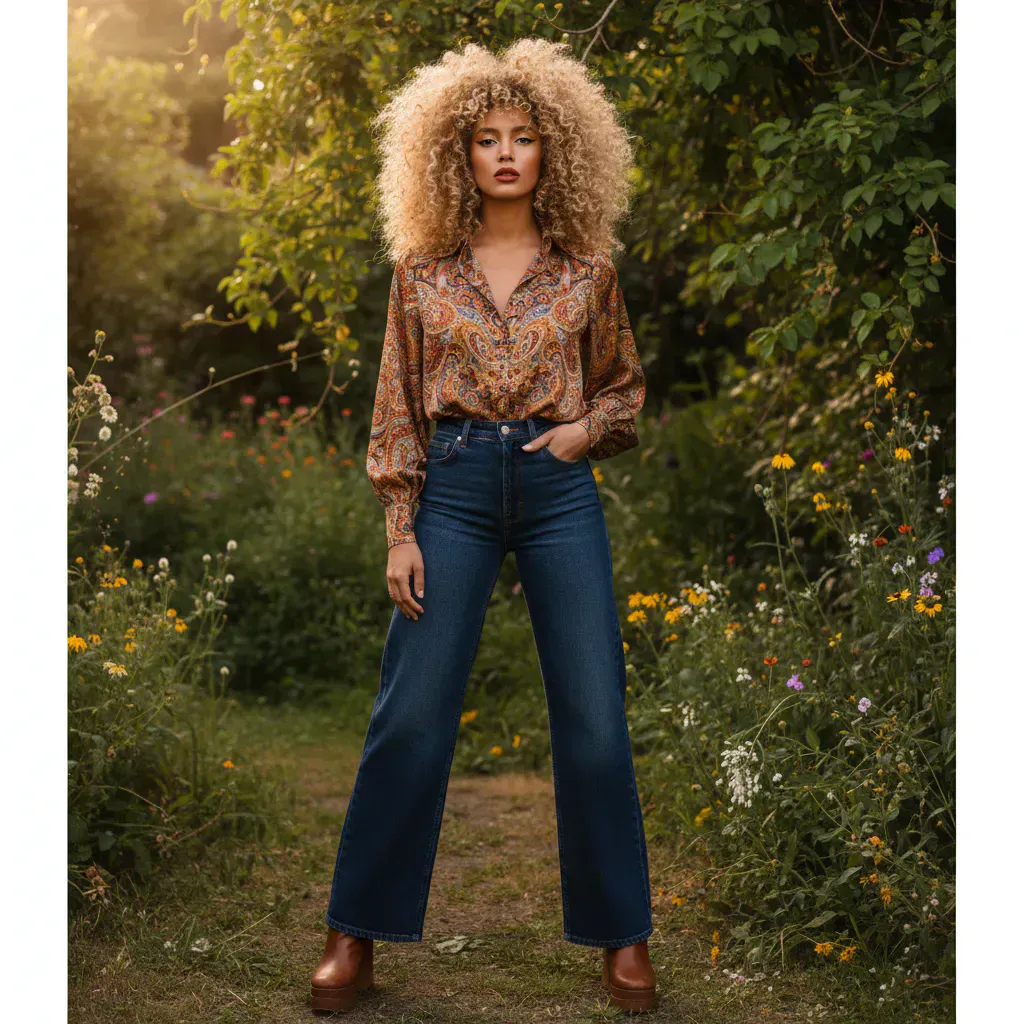 ソバージュに似合うファッション＆メイク術のイメージ画像