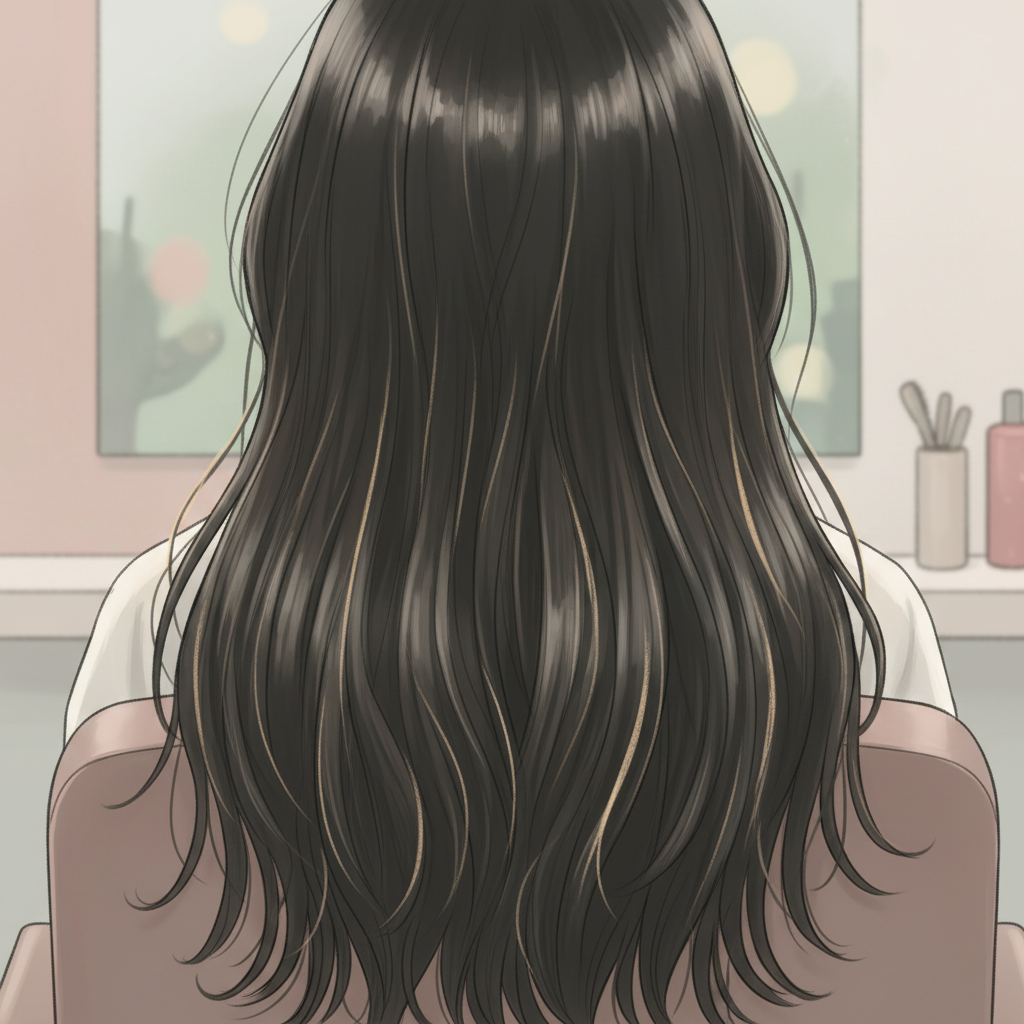 パサつき、枝毛、切れ毛があるダメージヘアの女性の髪のクローズアップ