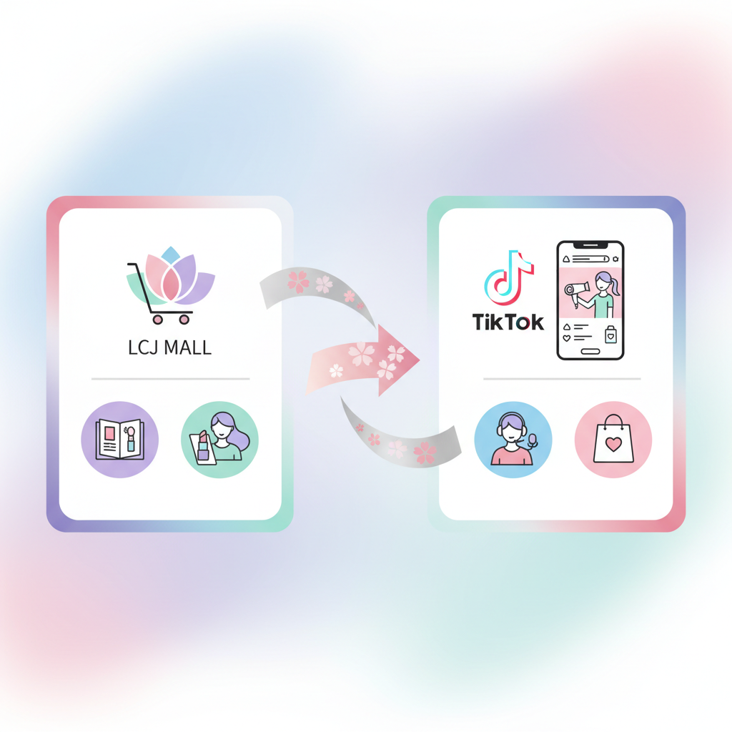 LCJ MALLとTikTok Shopでライブコマースを始める具体的なステップの図