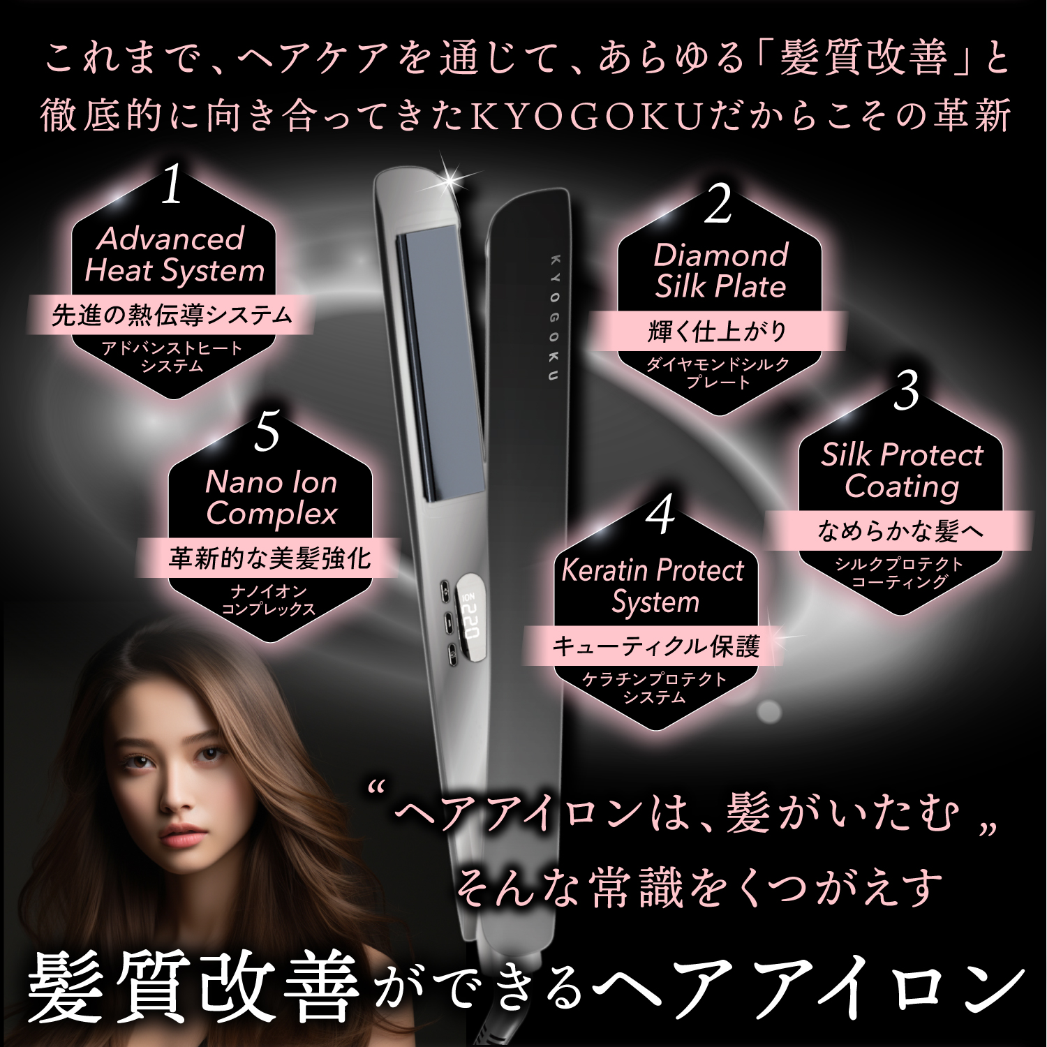 KYOGOKUナノシルクケラチンストレートアイロン