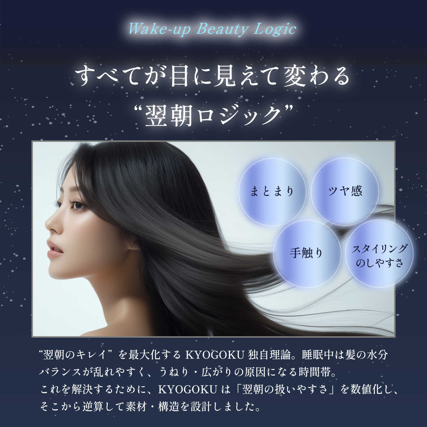 KYOGOKUバイオスリープシルクシルクナイトキャップ