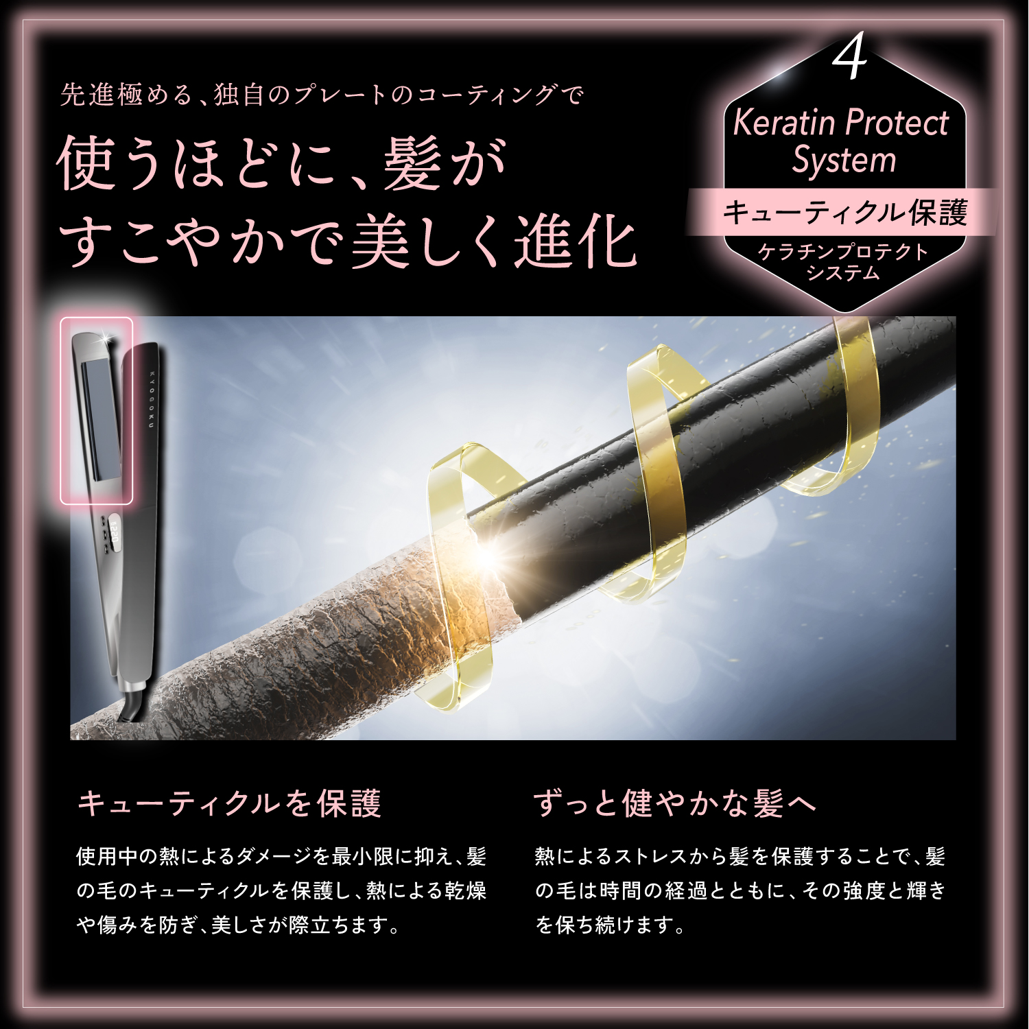 KYOGOKUナノシルクケラチンストレートアイロン