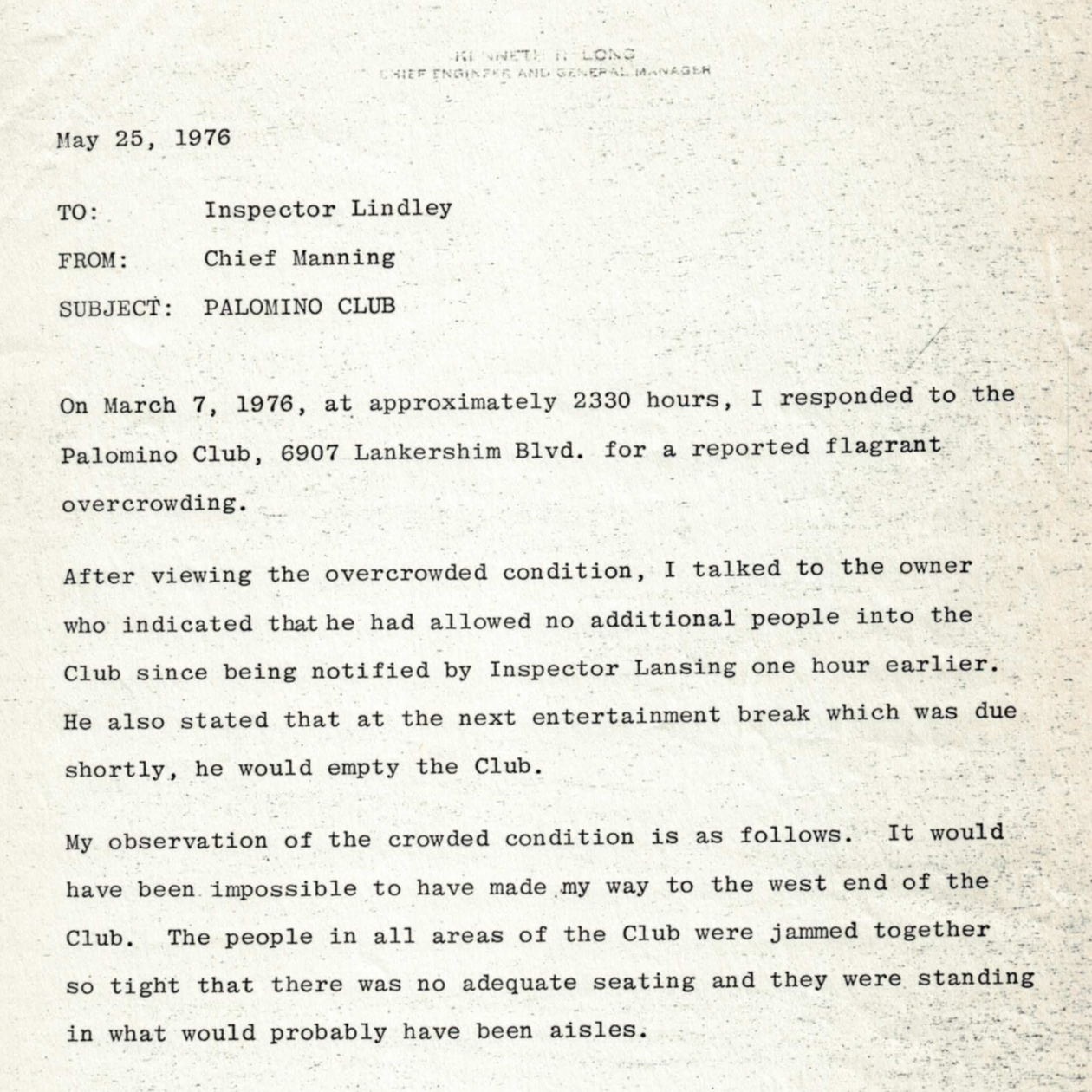 Palomino Police Complaint