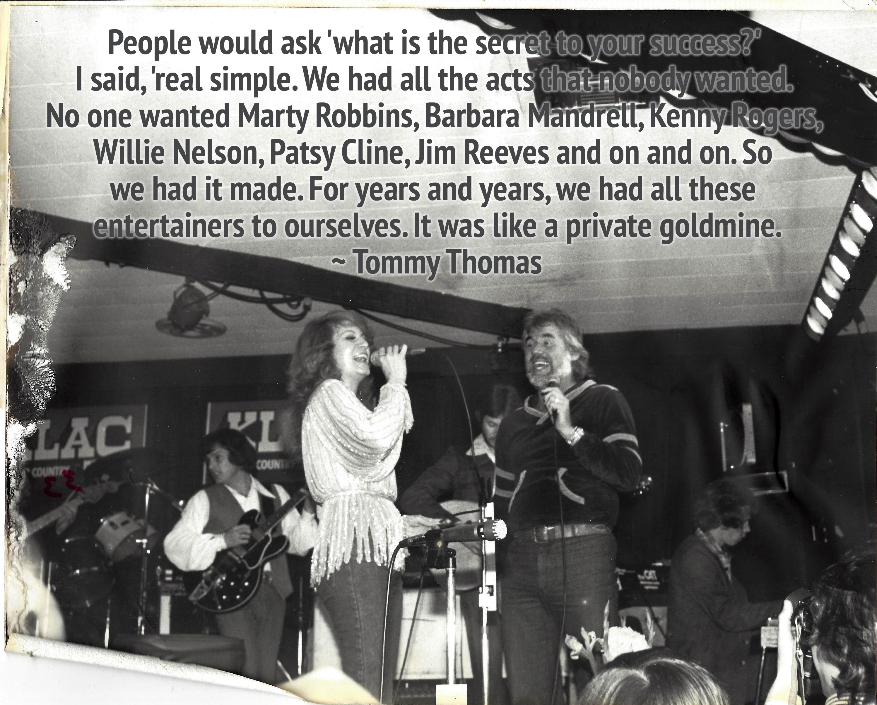 Kenny Rodgers Palomino Club Quote