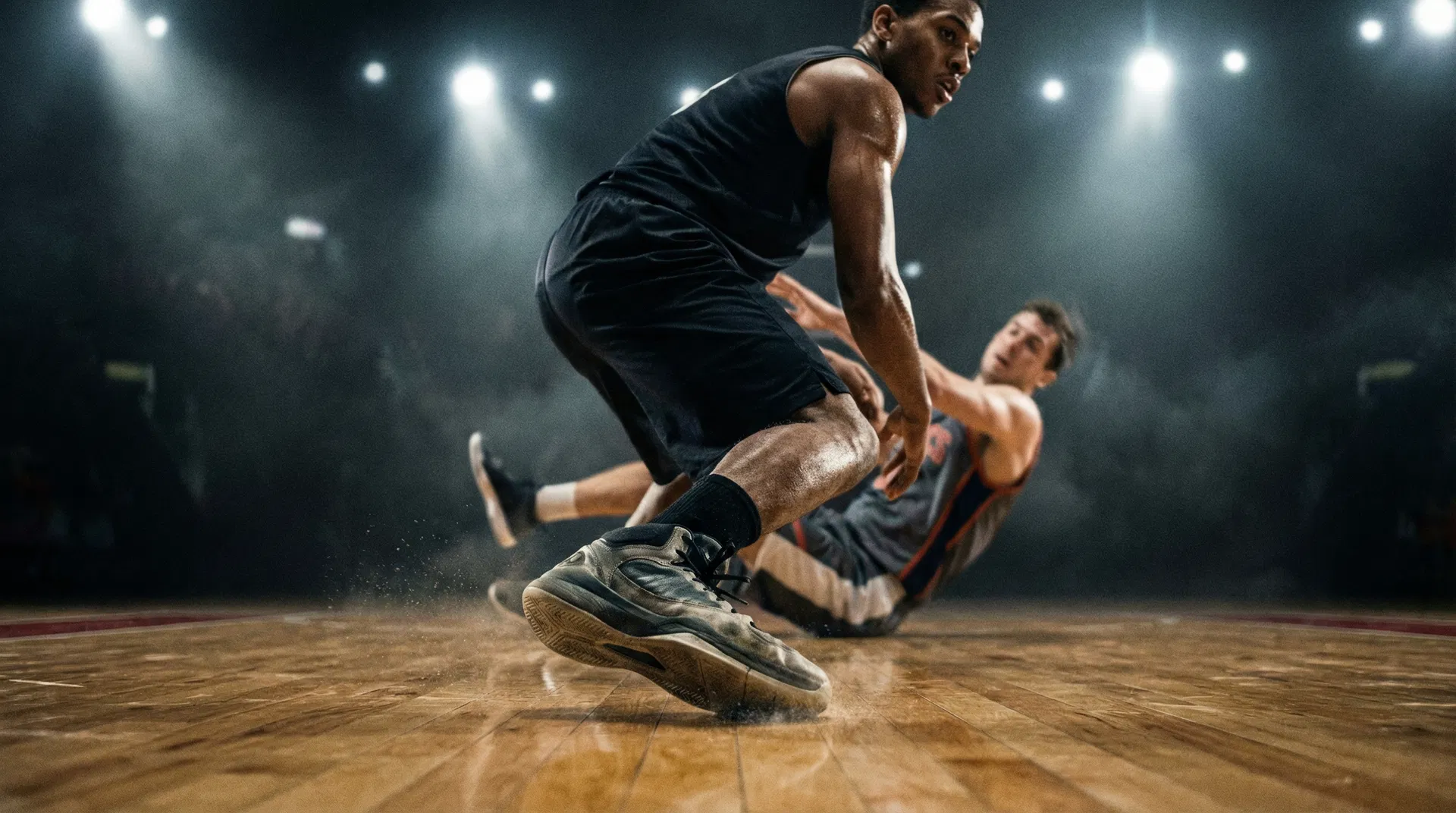 Basketball shoe grip technology — direction change traction