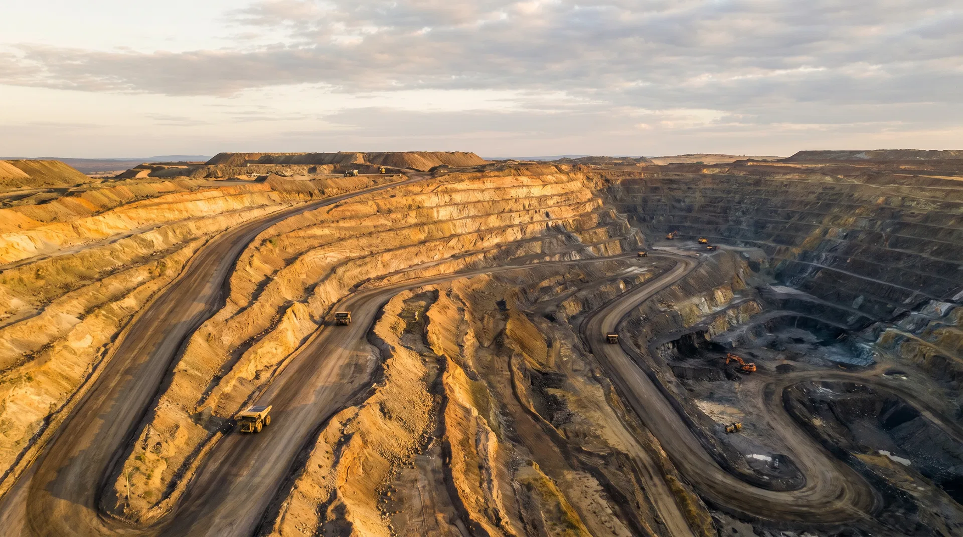 Open-pit terraces at Sinclair Mine