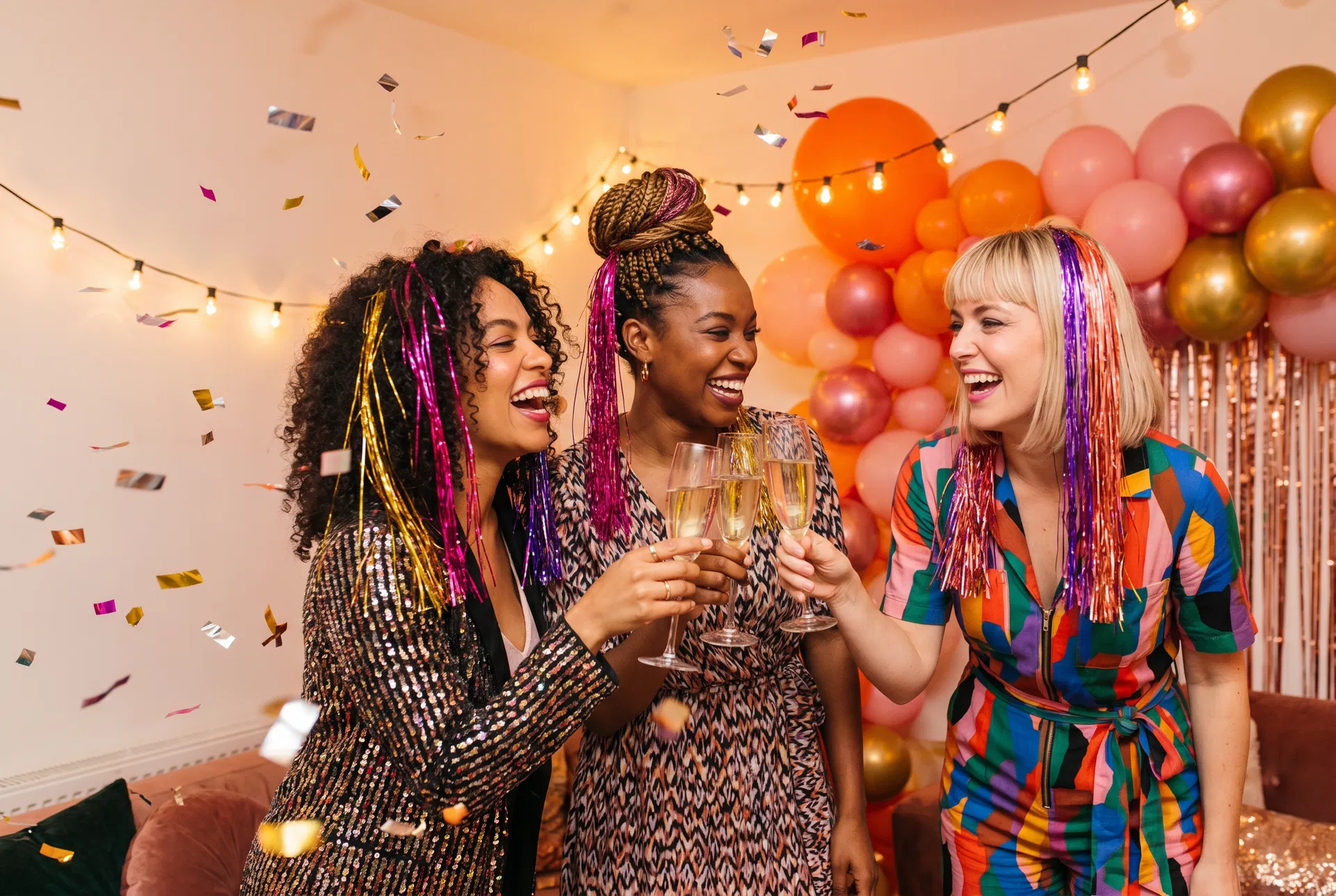 Girls birthday hair tinsel party Prescott AZ