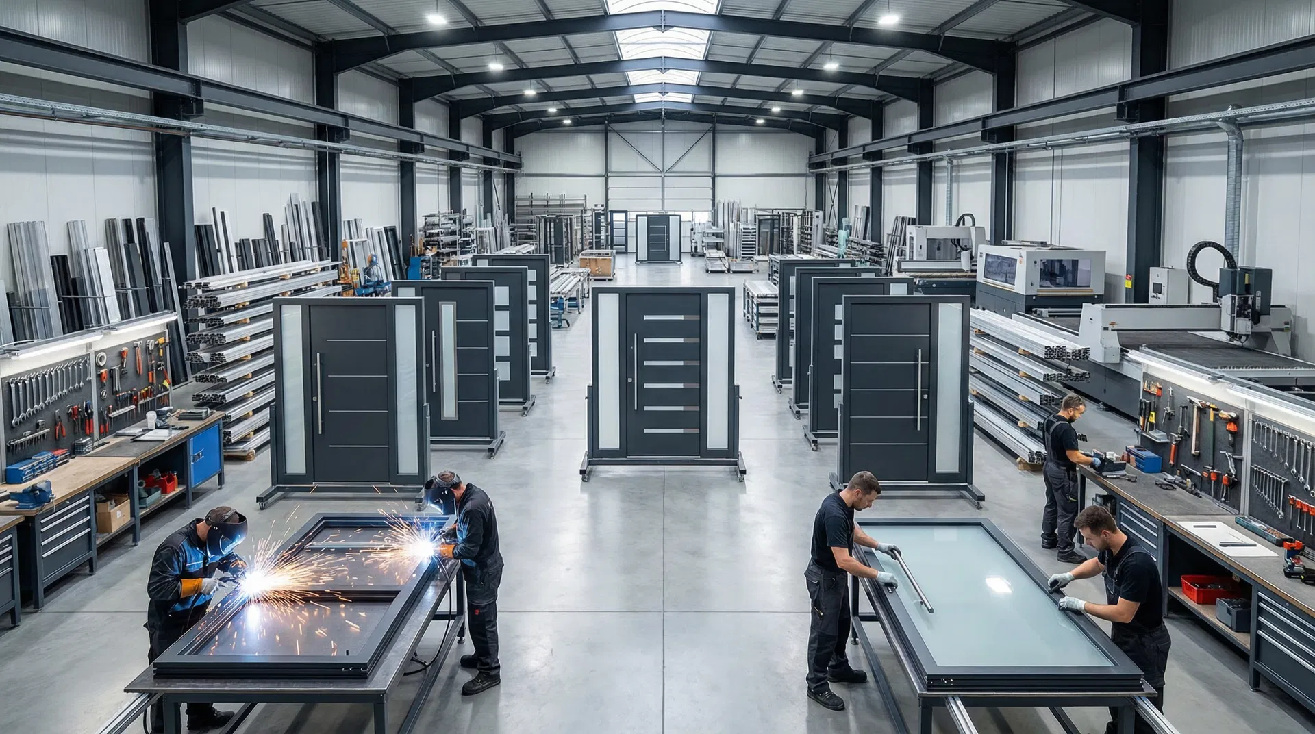 Aluminum Entry Door production line