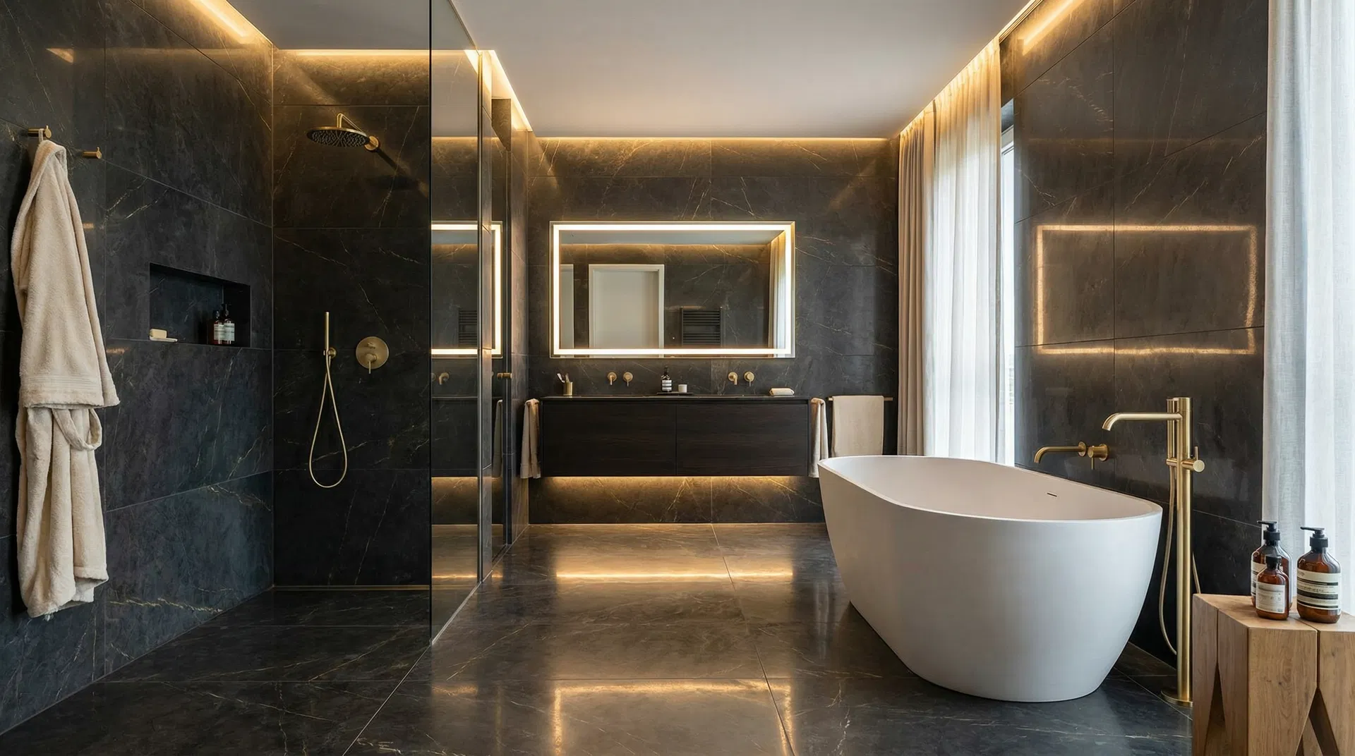 Luxuriöse Badsanierung