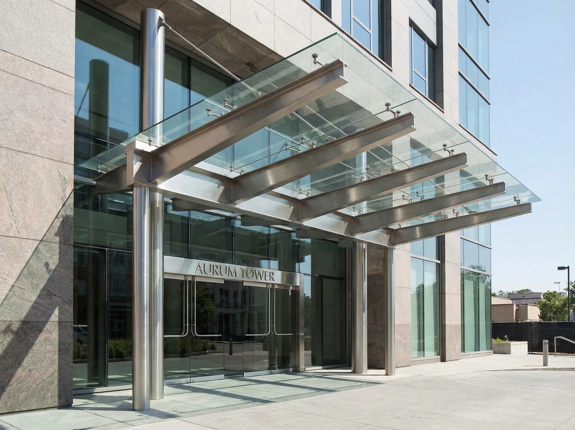 Vordach Eingangsbereich – Metallbau Projekt