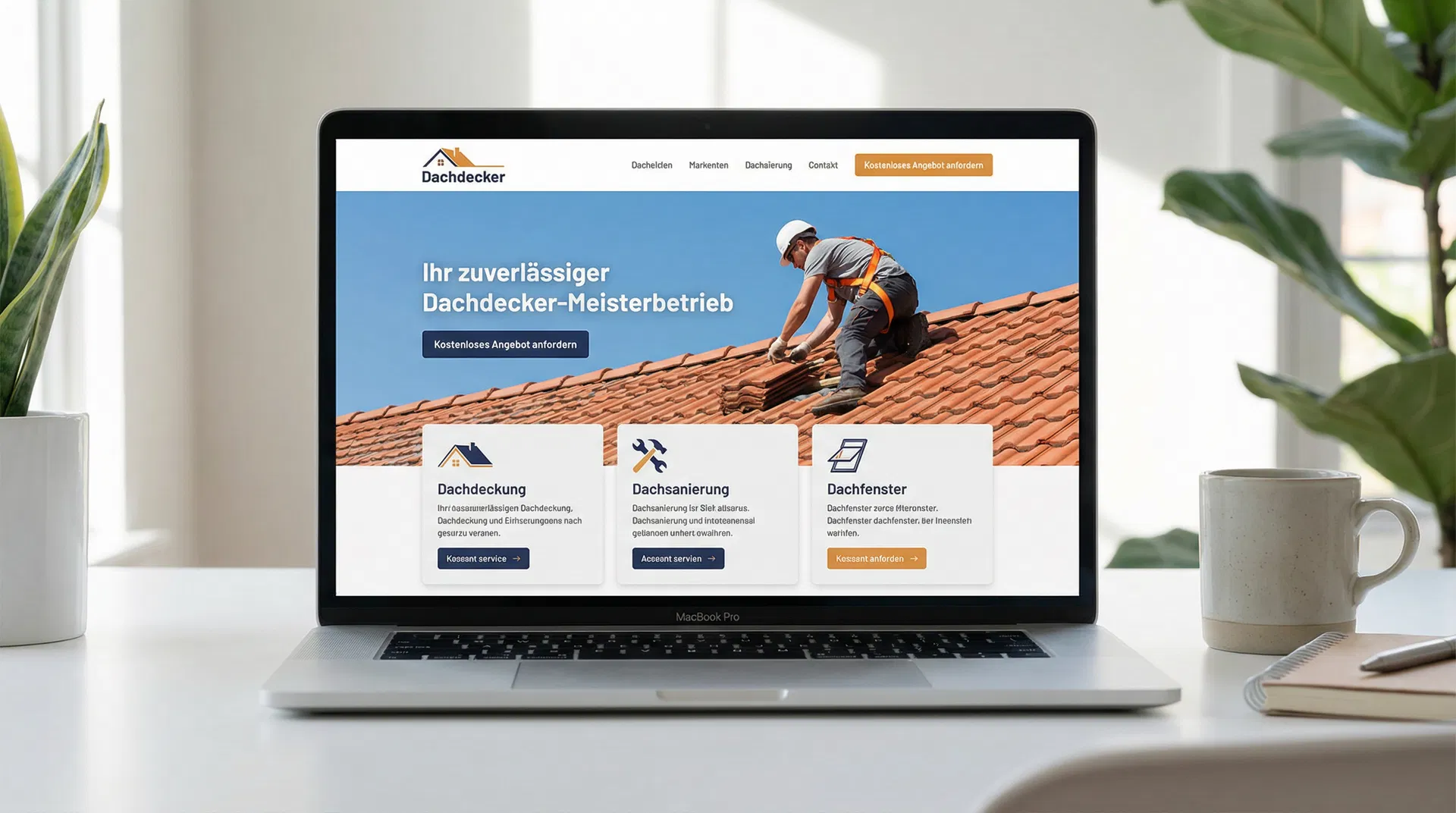 Dachdecker Website Beispiel
