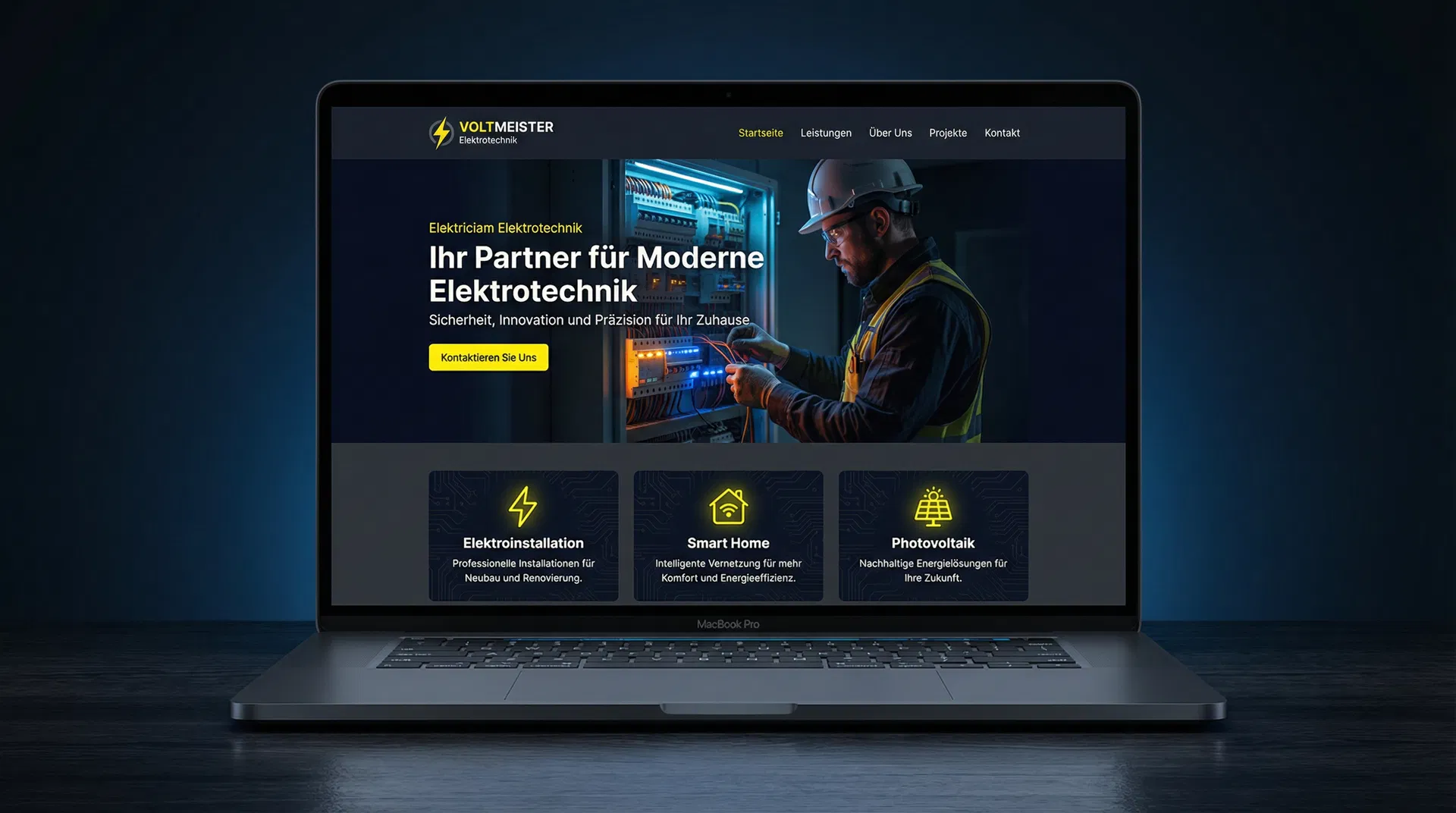 Elektriker Website Beispiel