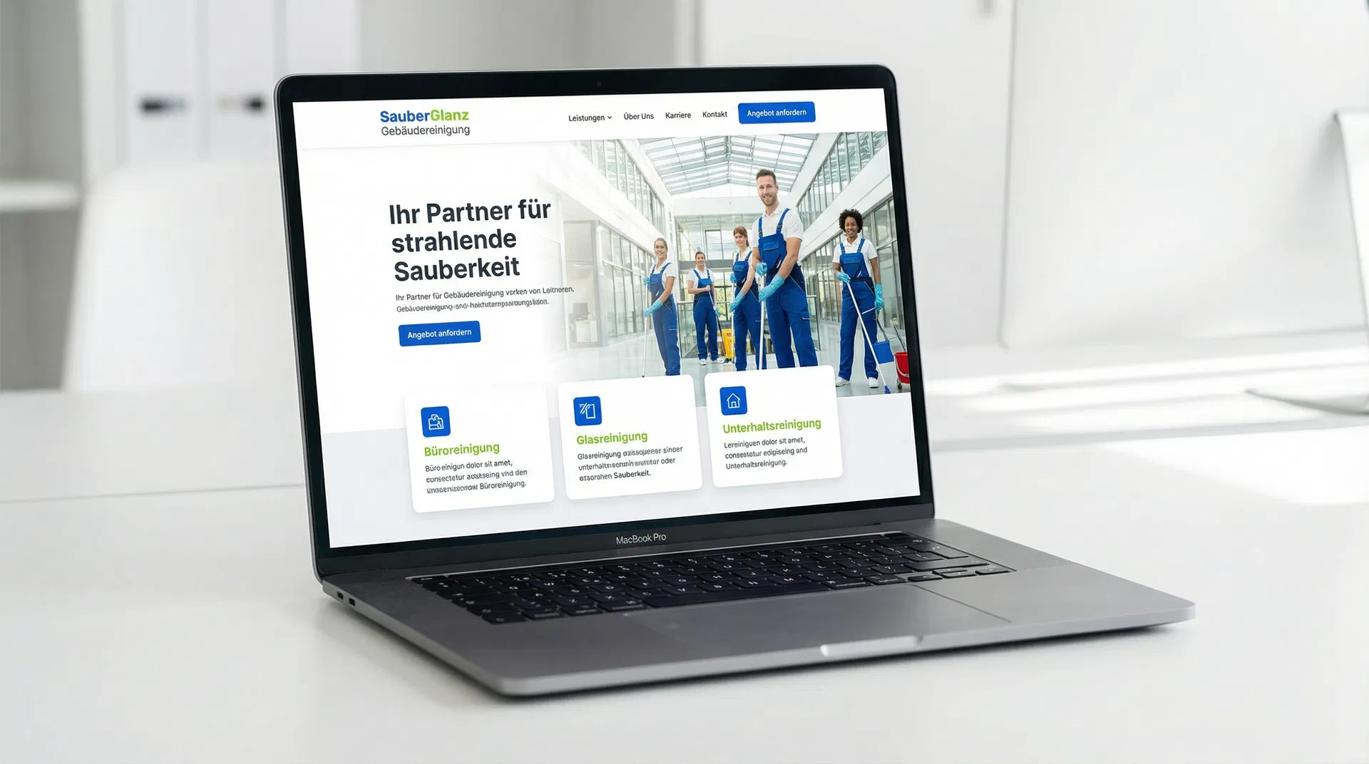 Gebäudereinigung Website Beispiel