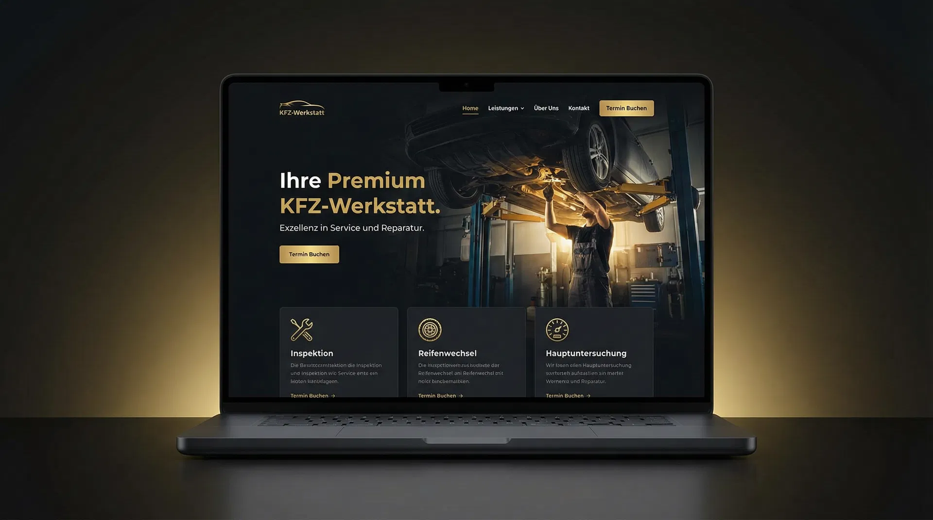 KFZ Werkstatt Website Beispiel