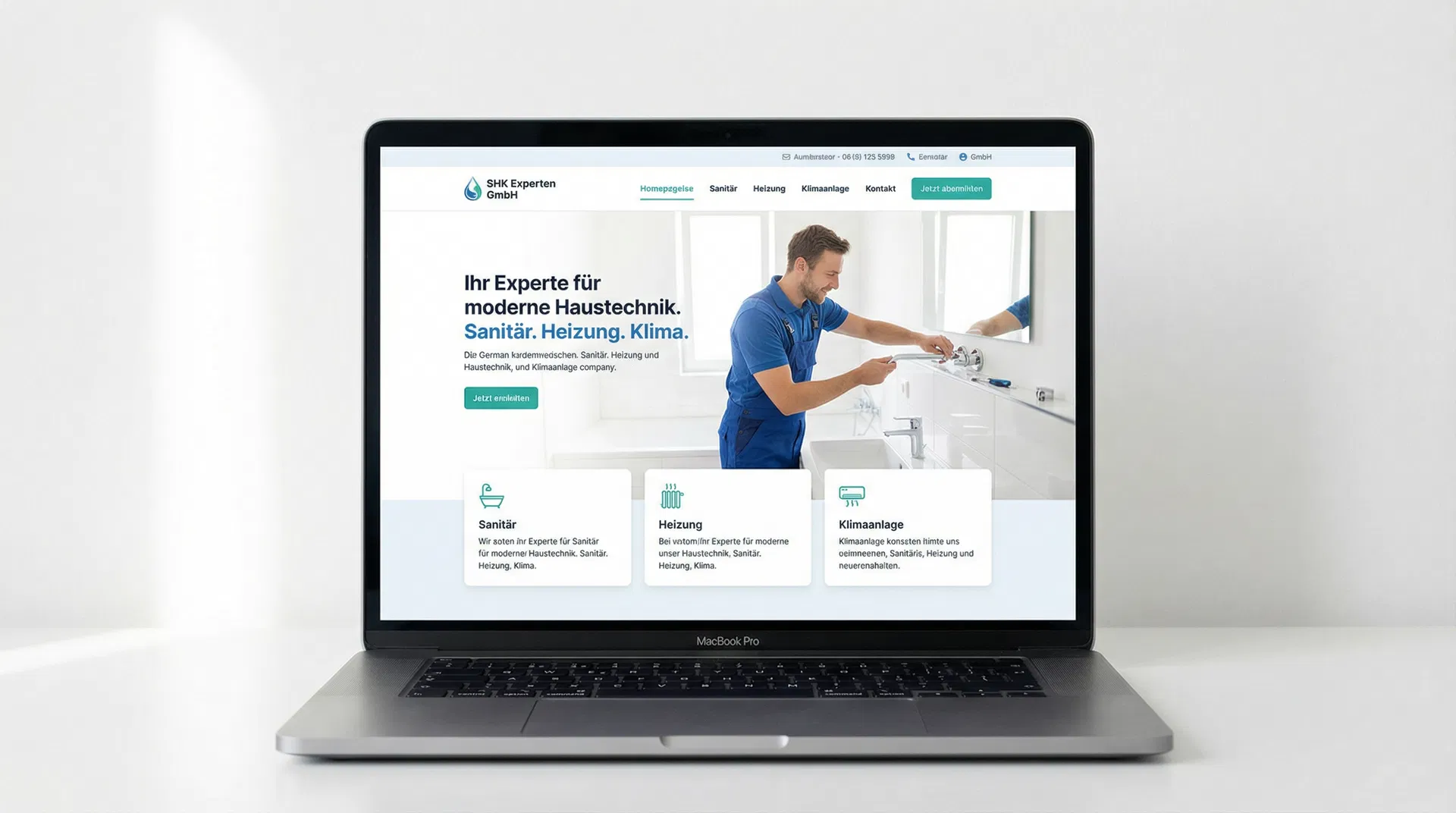 SHK Website Beispiel