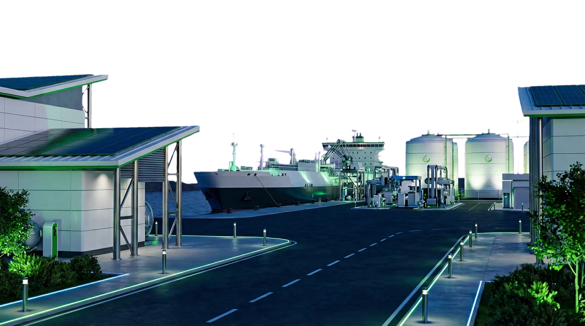 Terminal logístico e infraestrutura operacional moderna