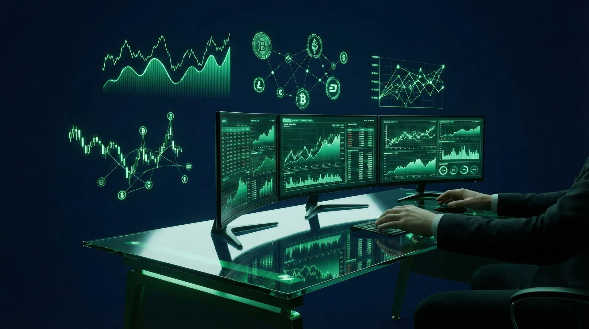 Stock market investing dashboard with charts