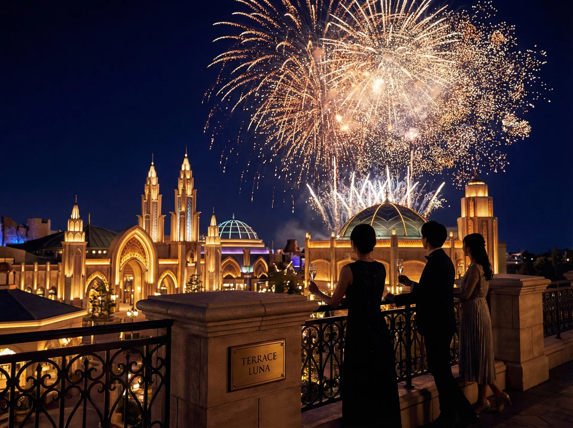 VIP fireworks viewing terrace