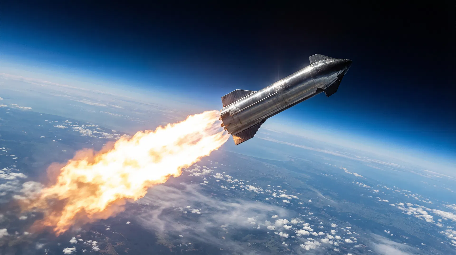 SpaceX Starship in flight