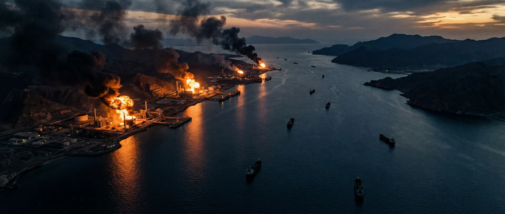 Golfo Pérsico em chamas