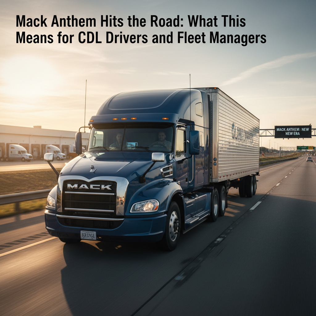 Mack Anthem Hits the Road: What This Means for CDL Drivers and Fleet Managers