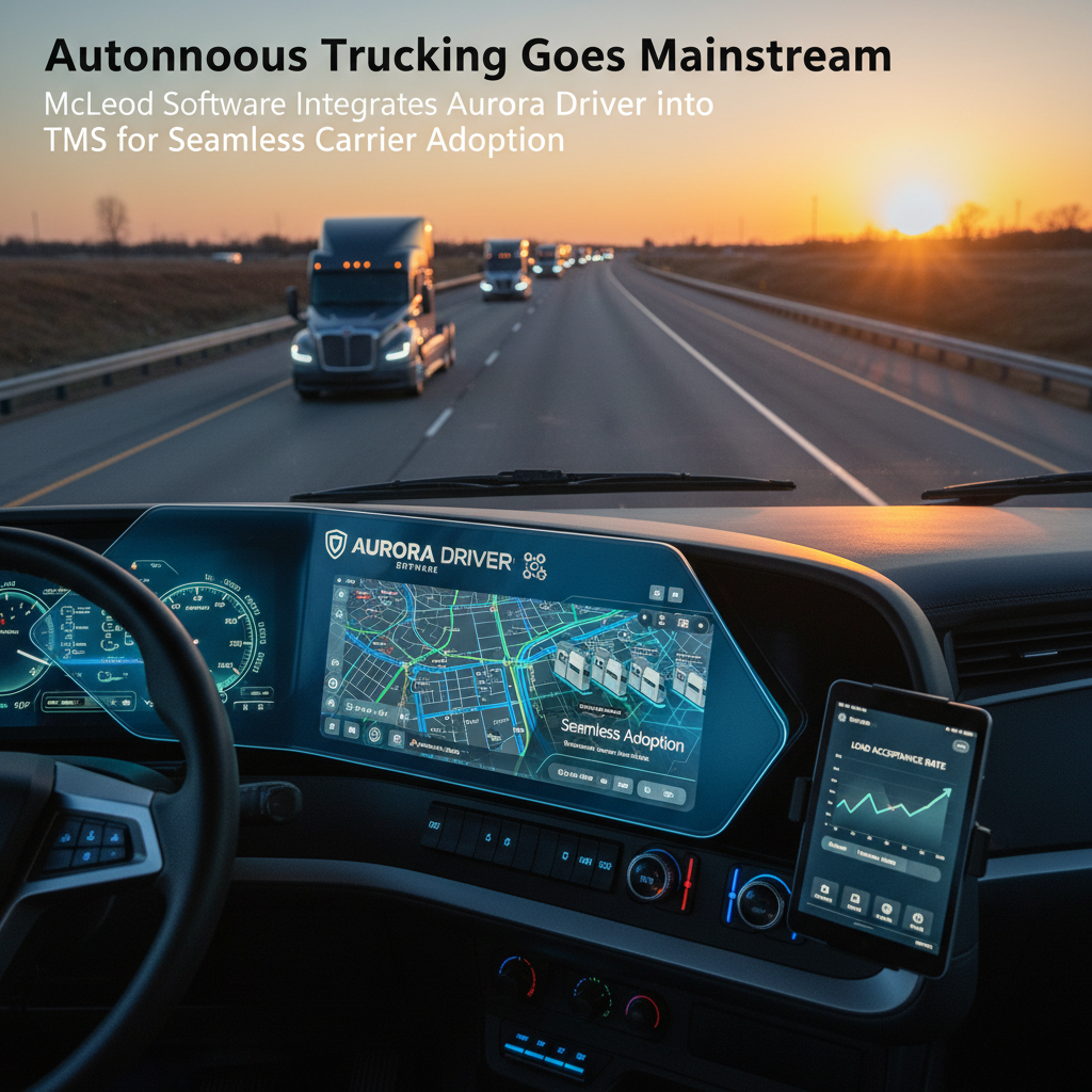 Autonomous Trucking Goes Mainstream: McLeod Software Integrates Aurora Driver into TMS for Seamless Carrier Adoption