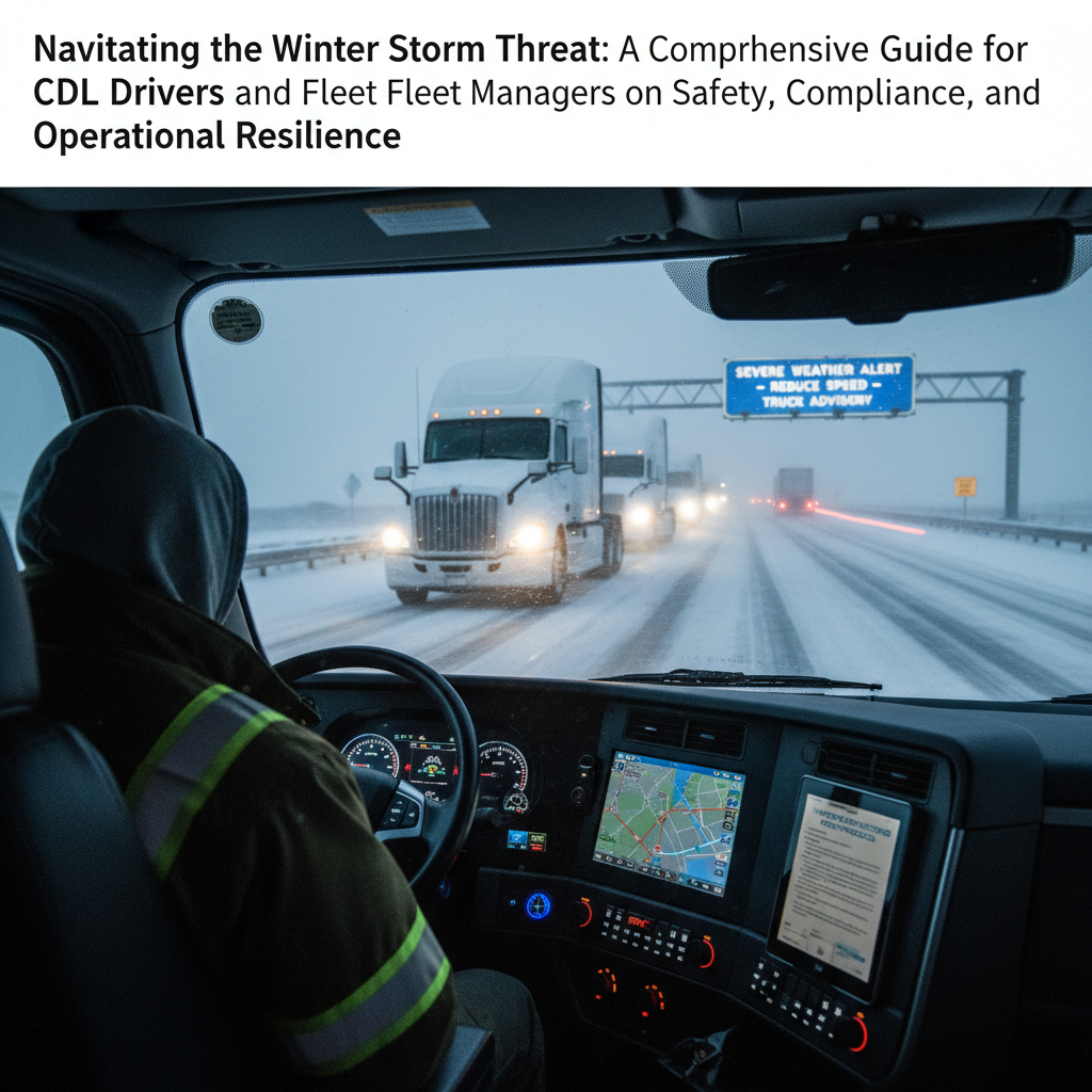 Navigating the Winter Storm Threat: A Comprehensive Guide for CDL Drivers and Fleet Managers on Safety, Compliance, and Operational Resilience