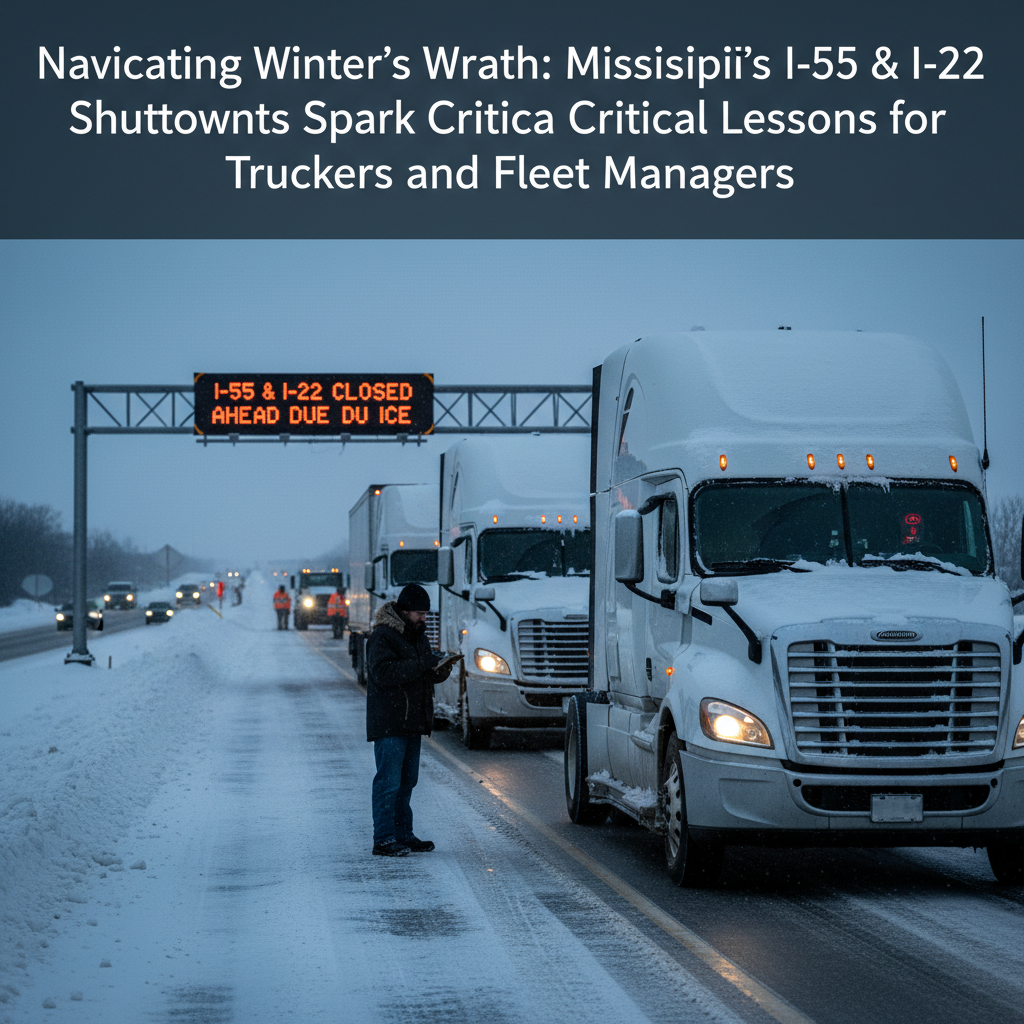 Navigating Winter's Wrath: Mississippi's I-55 & I-22 Shutdowns Spark Critical Lessons for Truckers and Fleet Managers