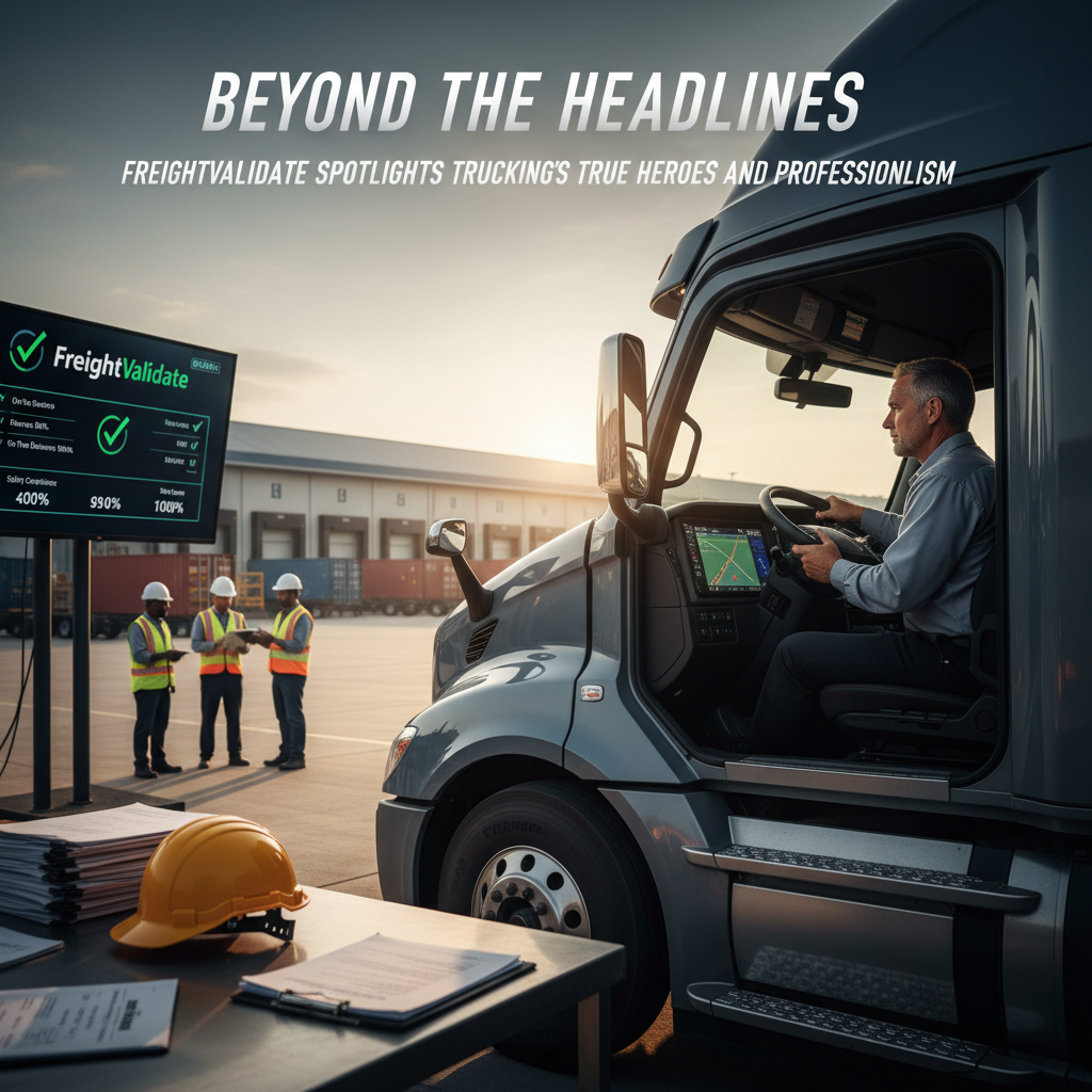 Beyond the Headlines: FreightValidate Spotlights Trucking's True Heroes and Professionalism