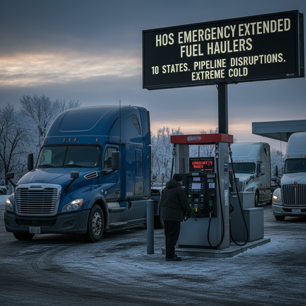 HOS Emergency Waiver Extended for Fuel Haulers in 10 States Amidst Pipeline Disruptions and Extreme Cold