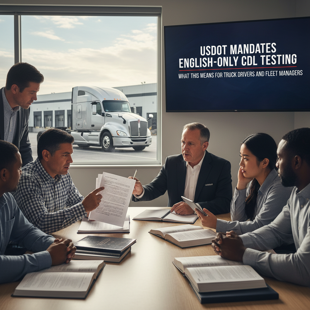 USDOT Mandates English-Only CDL Testing: What This Means for Truck Drivers and Fleet Managers