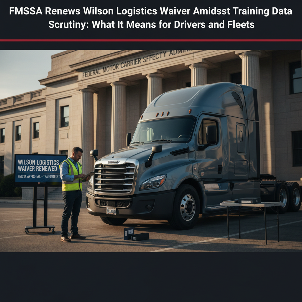 FMCSA Renews Wilson Logistics Waiver Amidst Training Data Scrutiny: What It Means for Drivers and Fleets