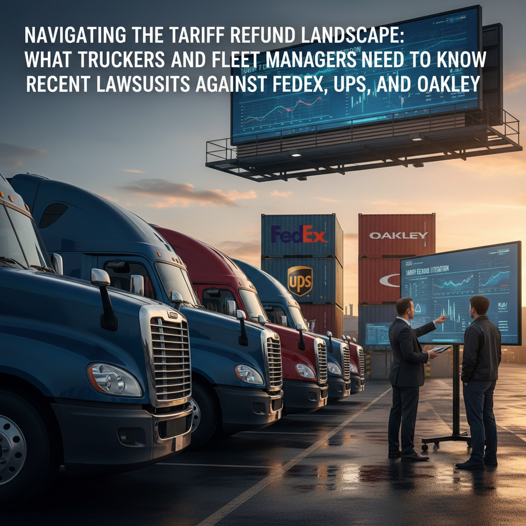 Navigating the Tariff Refund Landscape: What Truckers and Fleet Managers Need to Know About Recent Lawsuits Against FedEx, UPS, and Oakley