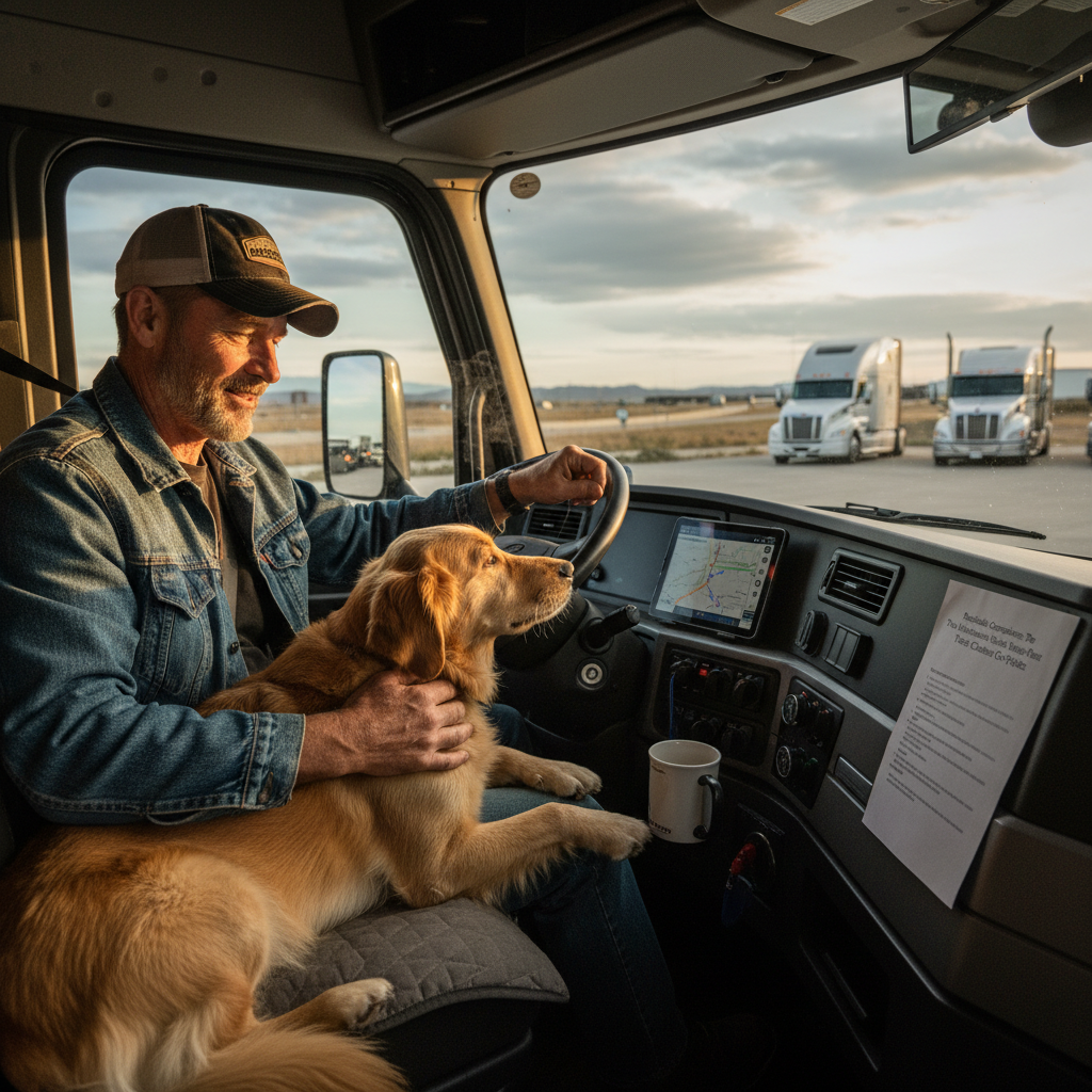 Roadside Companions: The Unbreakable Bond Between Truck Drivers and Their Canine Co-Pilots