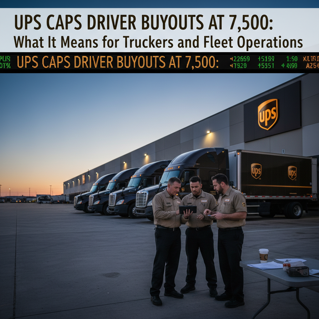 UPS Caps Driver Buyouts at 7,500: What It Means for Truckers and Fleet Operations