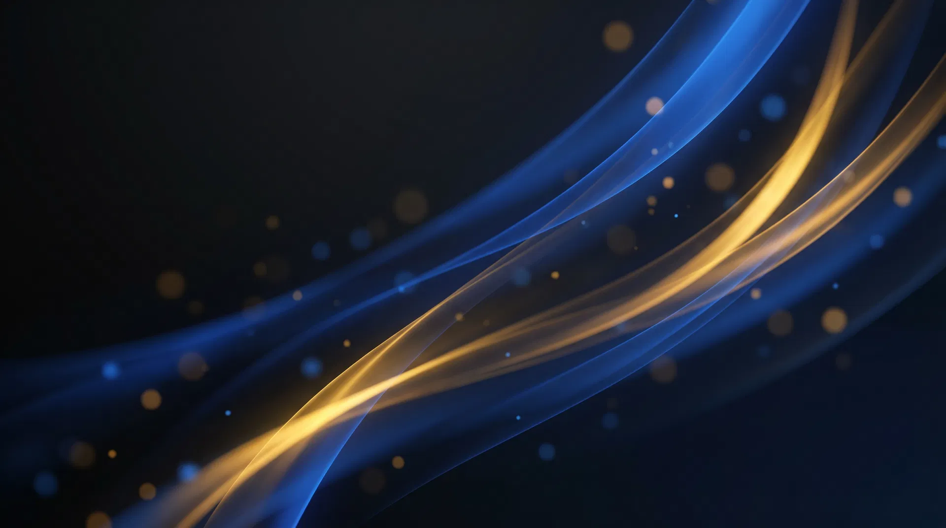 Abstract light streaks on a dark navy background representing growth and momentum