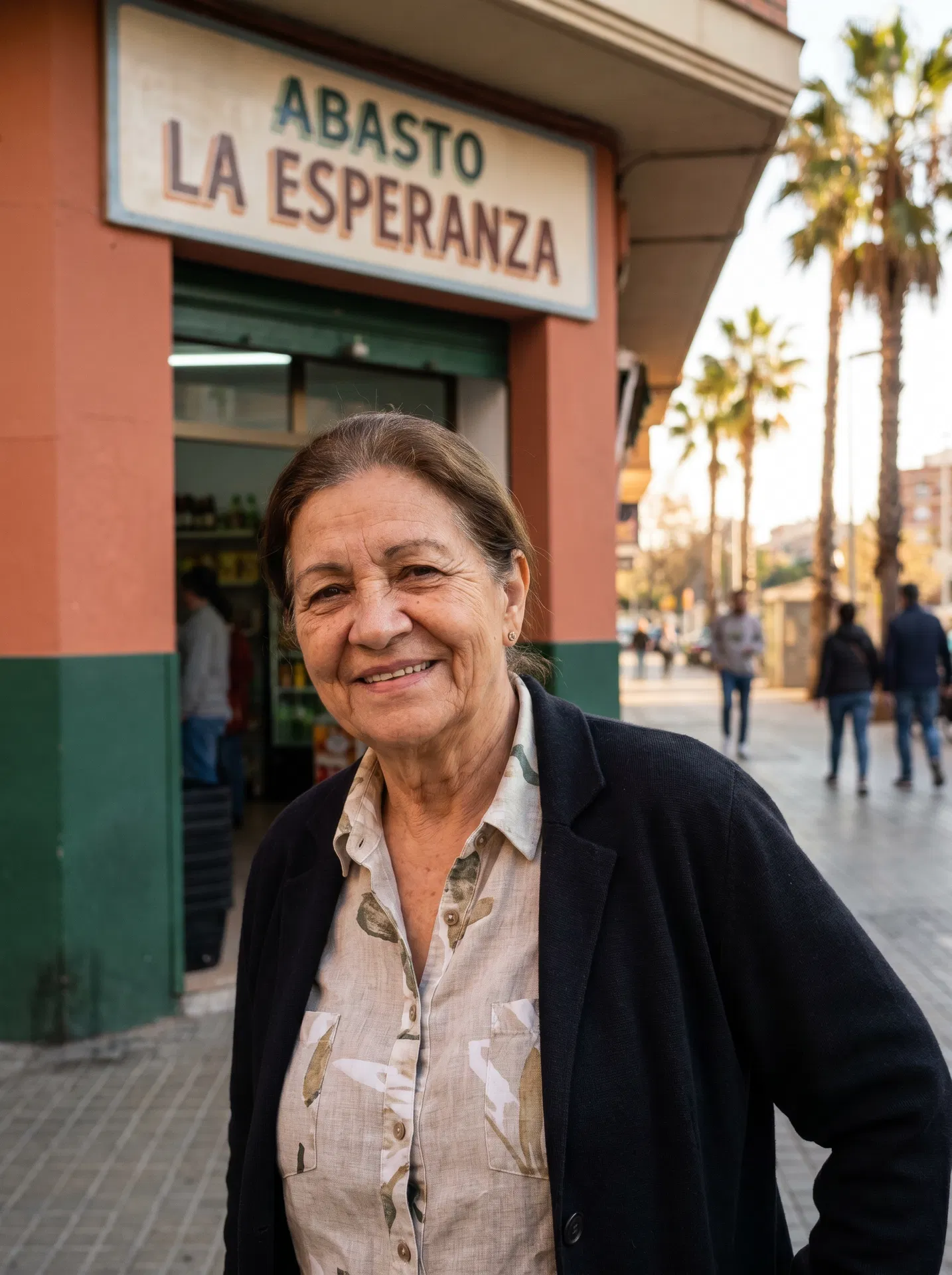 Comerciante local en su negocio en Nueva Casarapa