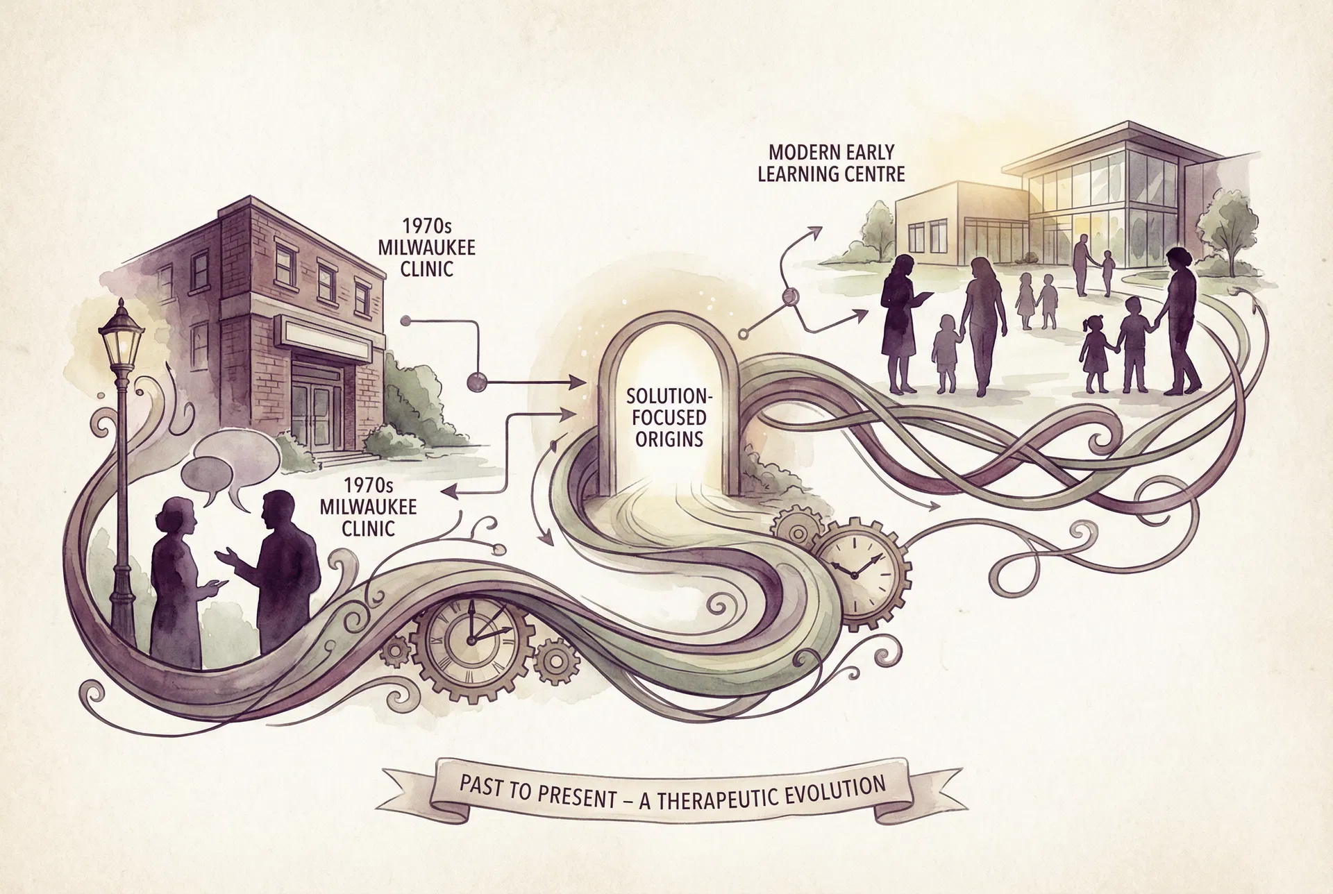 Timeline from Milwaukee clinic to modern early learning centre