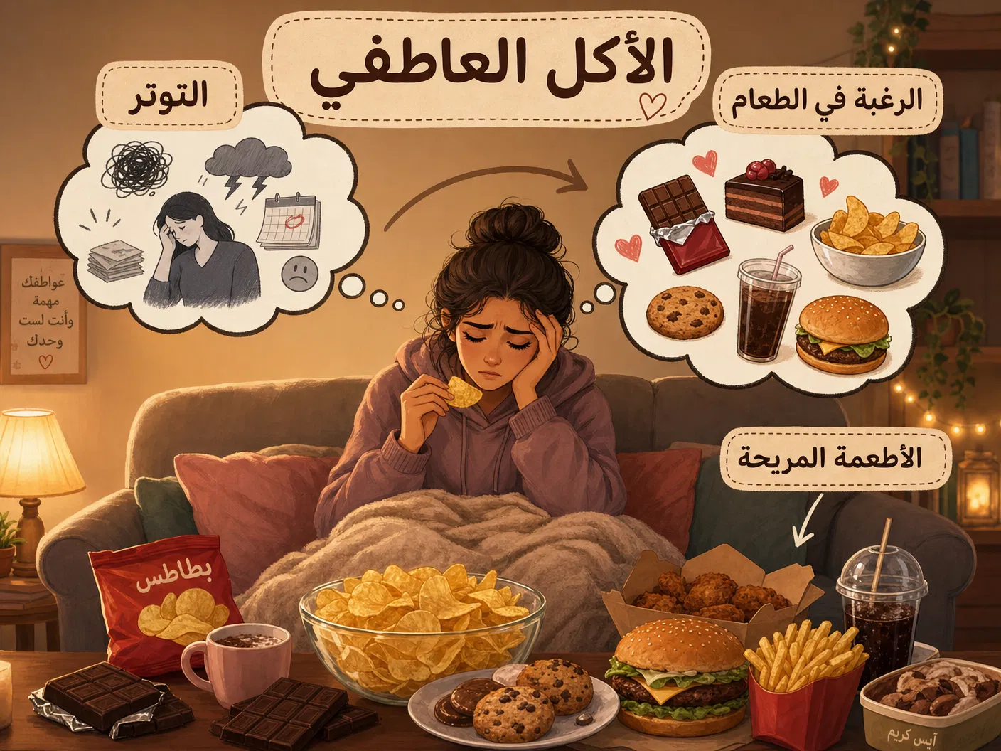 الأكل العاطفي والتوتر