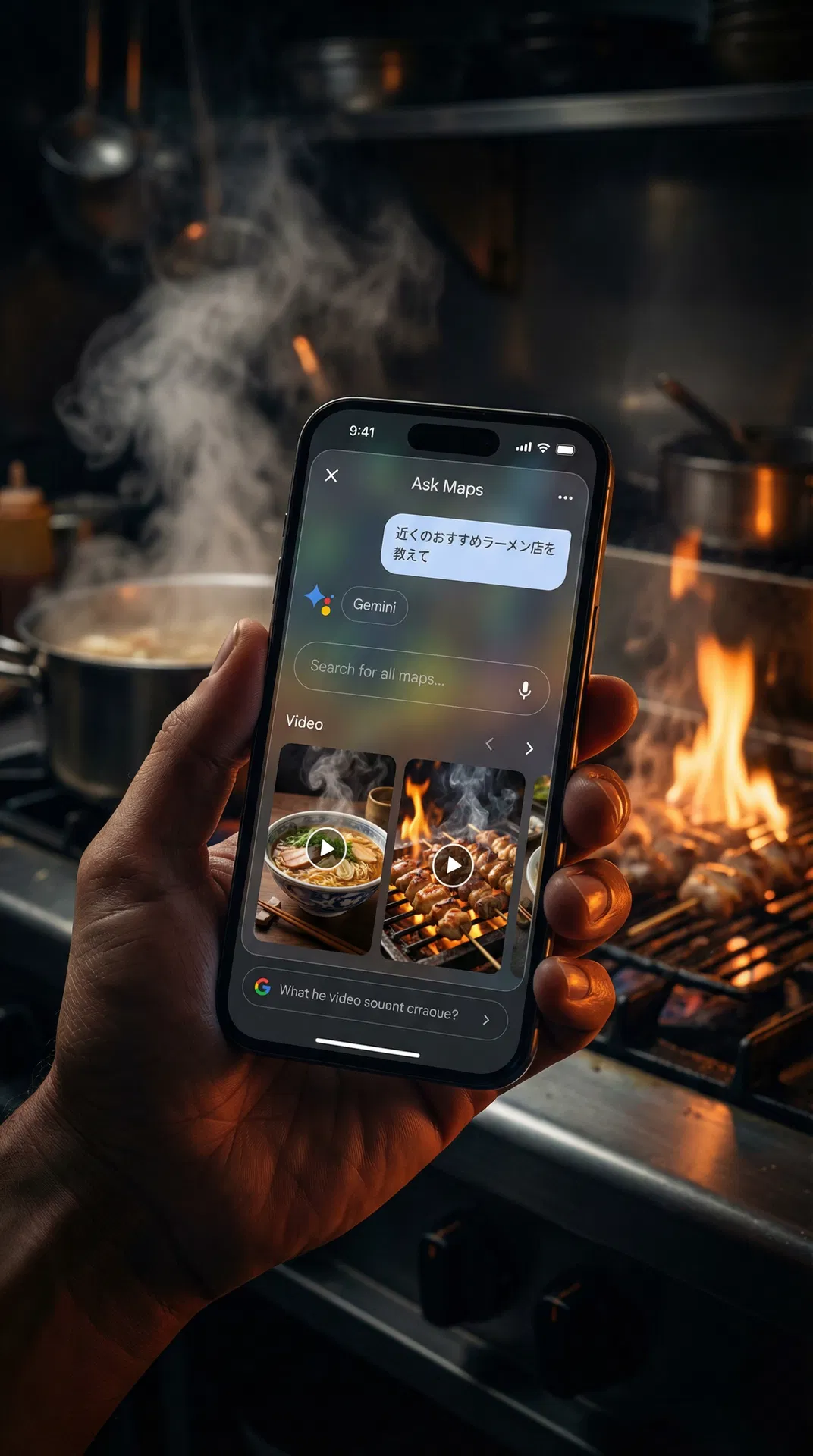 Ask Maps - AIによる店舗推薦画面